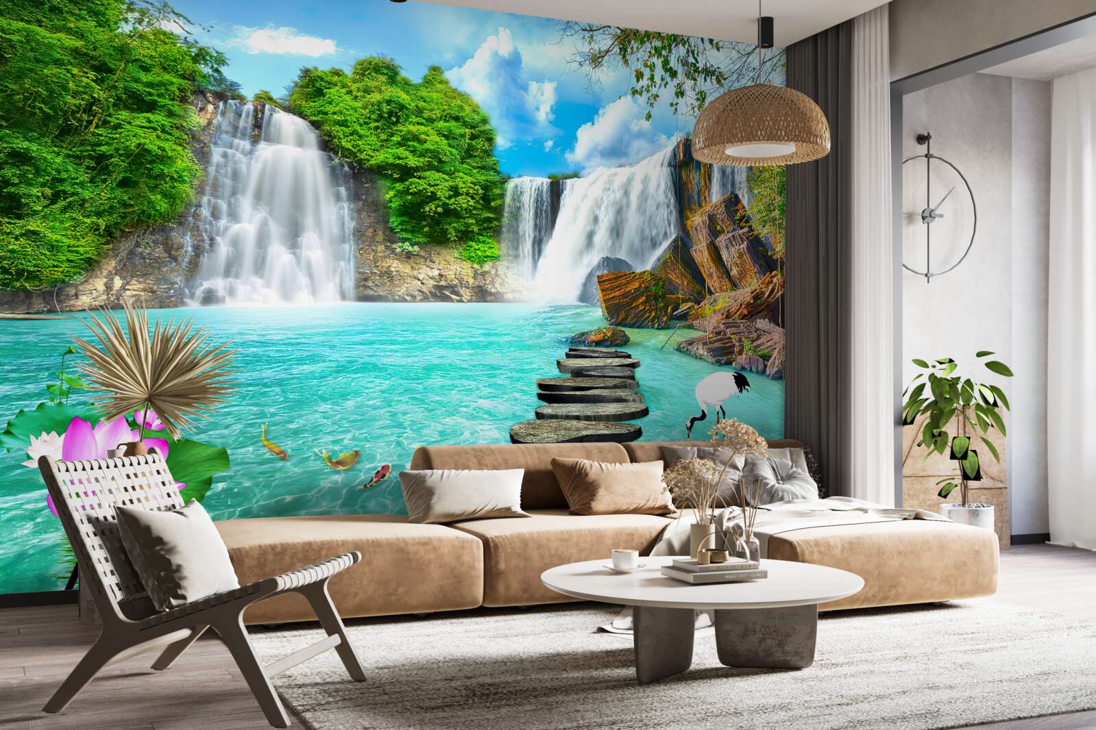 Fotobehang boswaterval