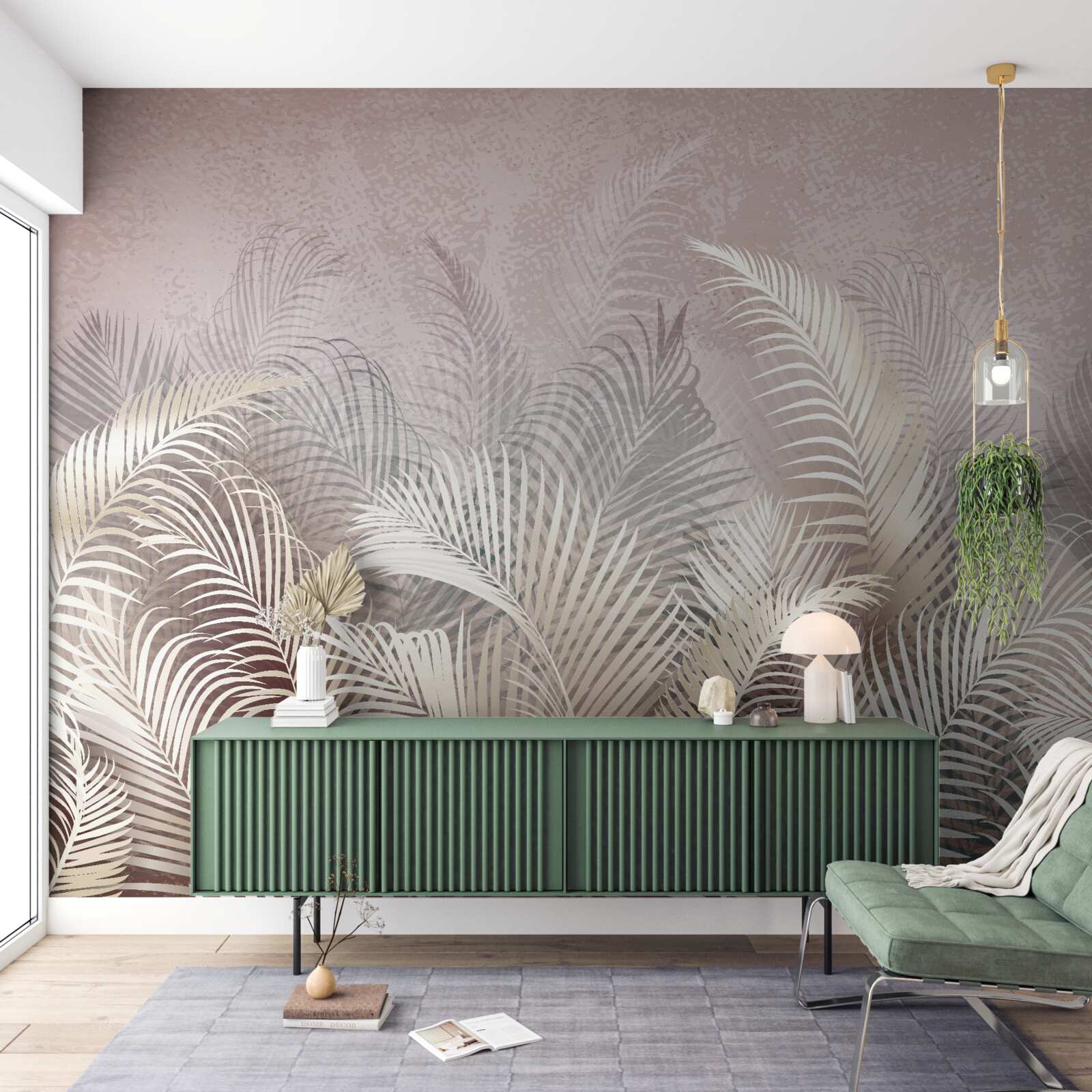 Fotobehang palmbladeren