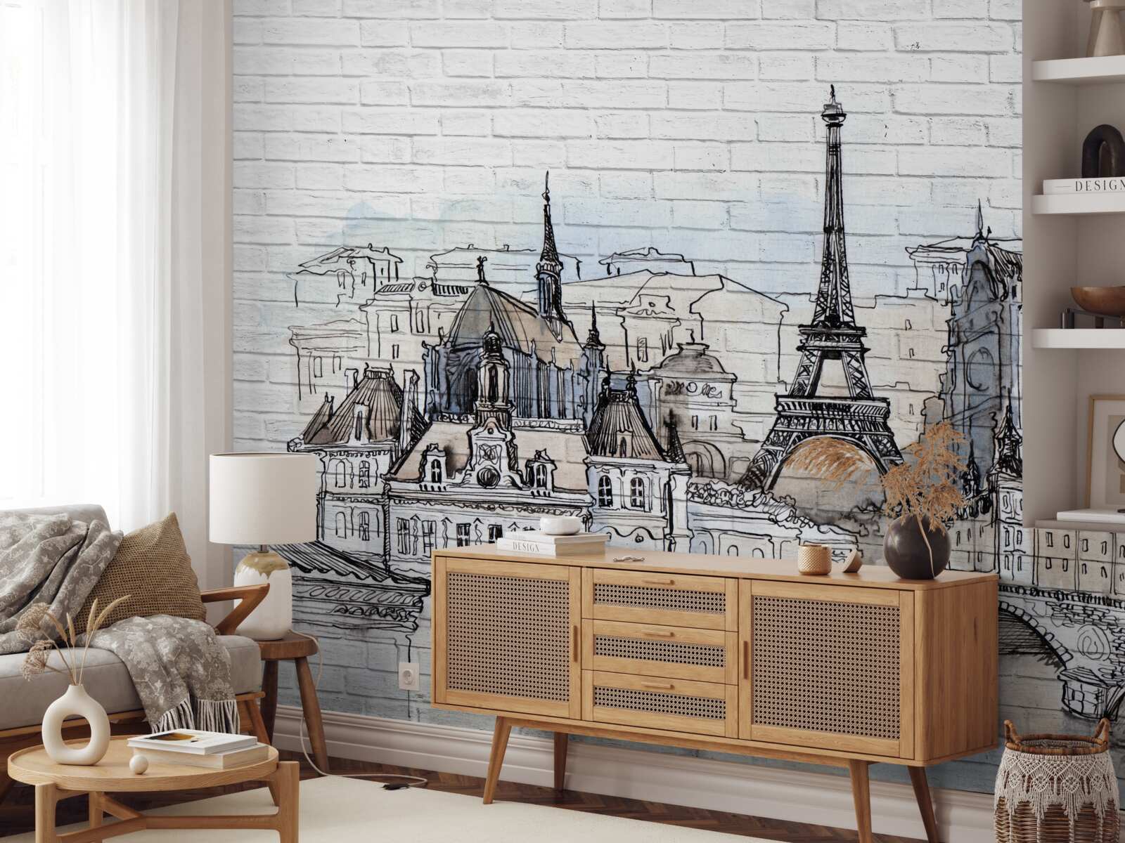 Fotobehang stad van bakstenen