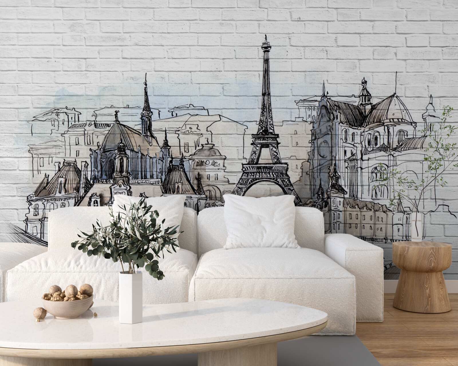 Fotobehang stad van bakstenen