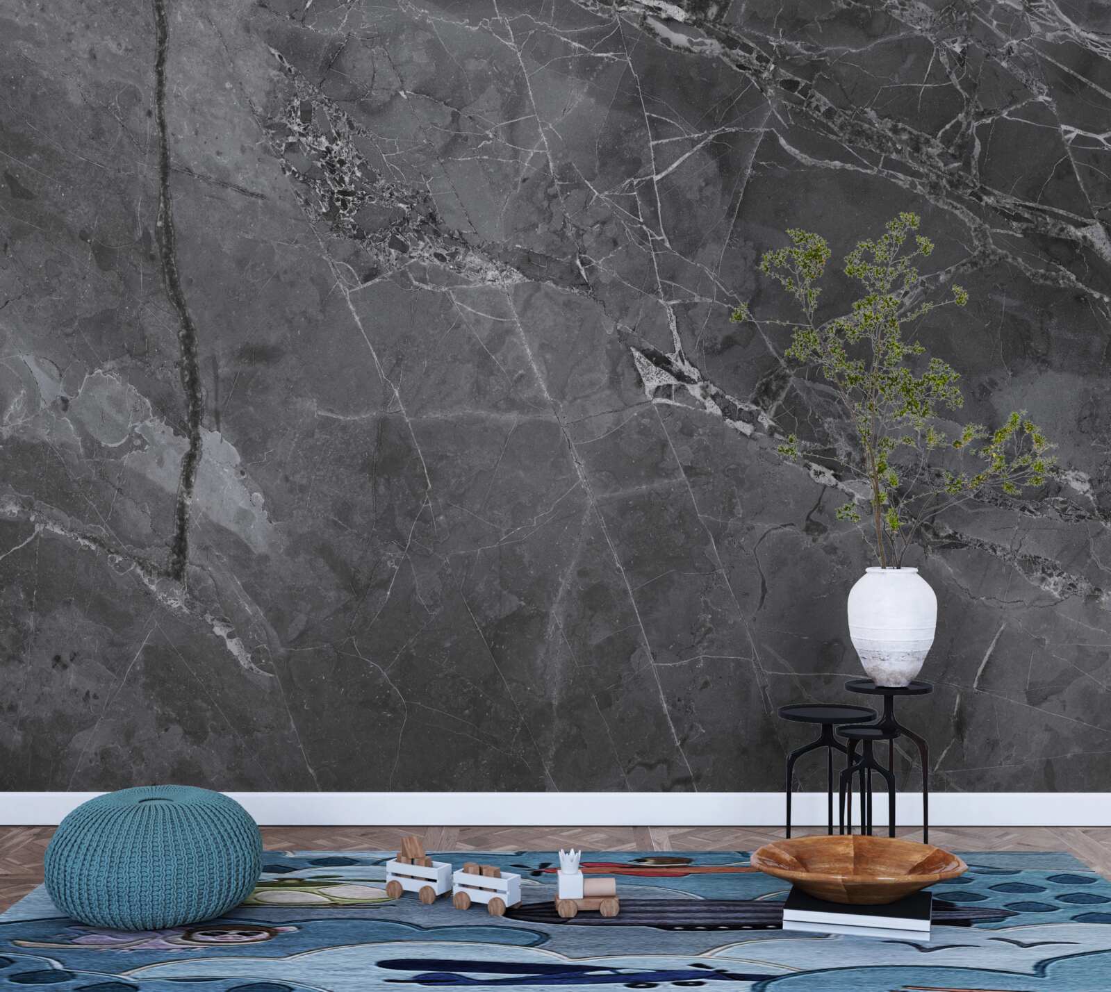Fotobehang donker marmer