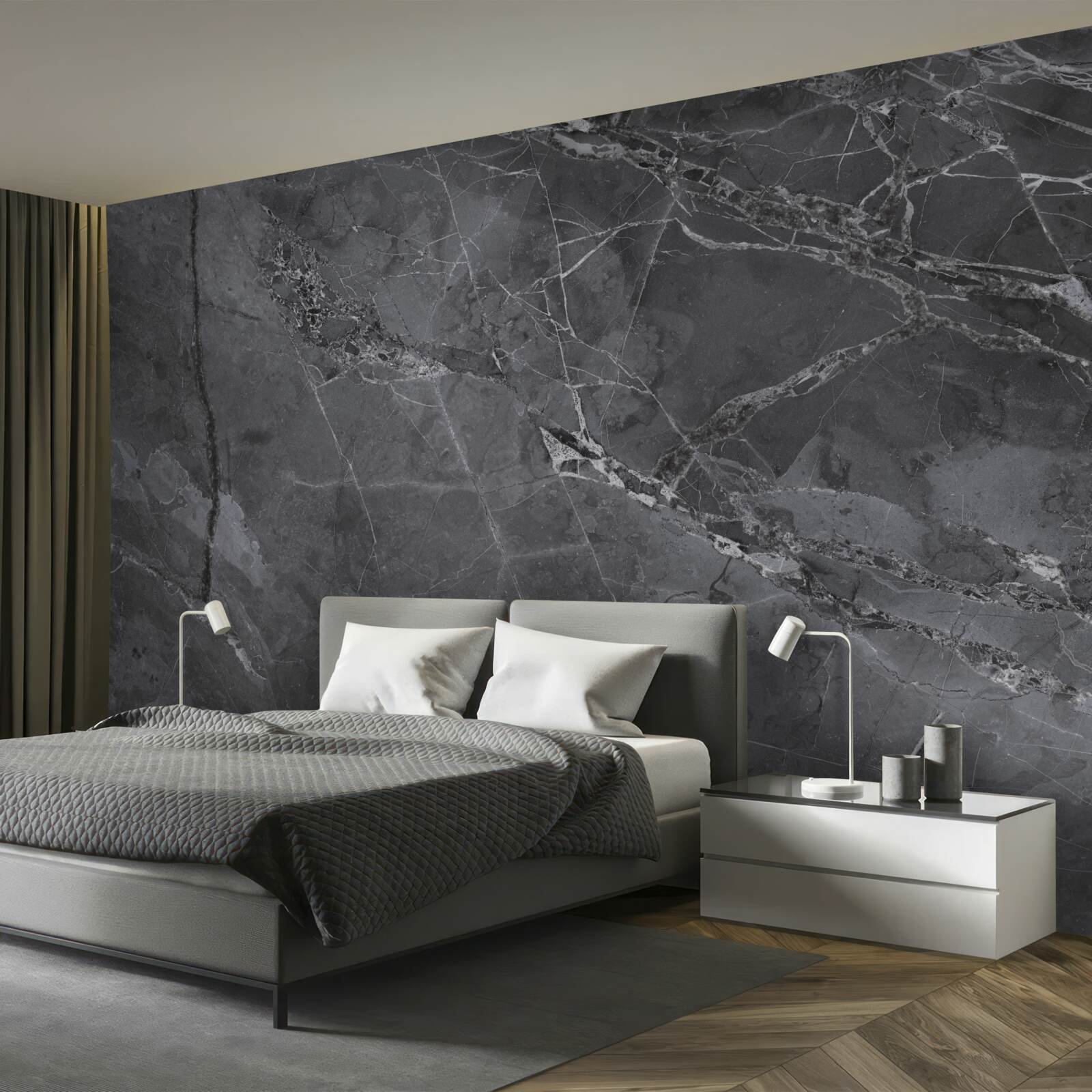 Fotobehang donker marmer