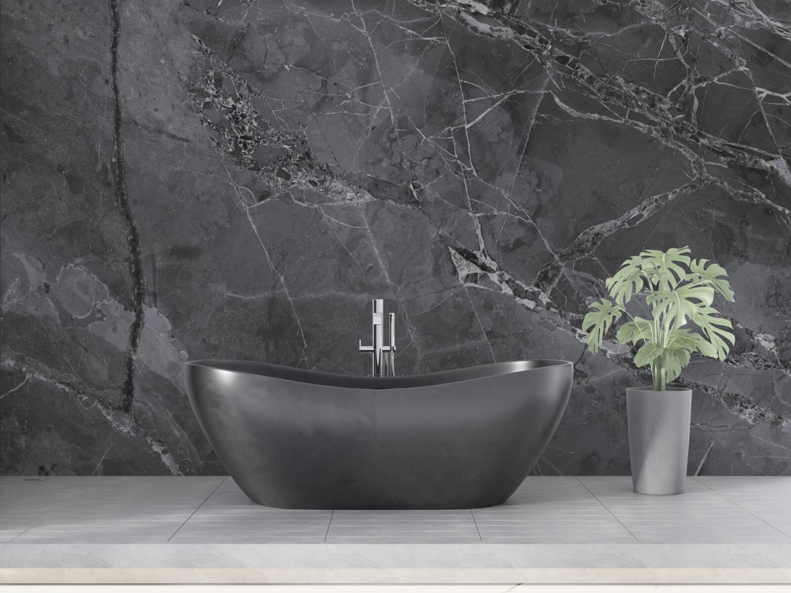 Fotobehang donker marmer