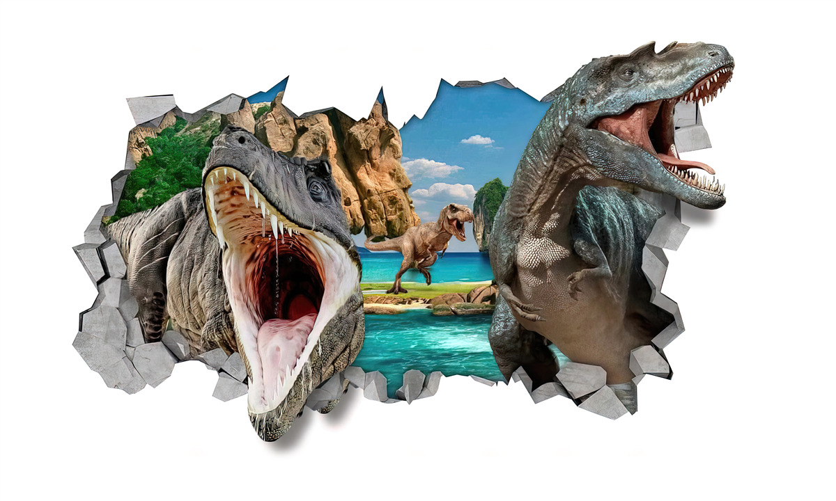 Fotobehang beeldje, dinosaurus en spelletjes