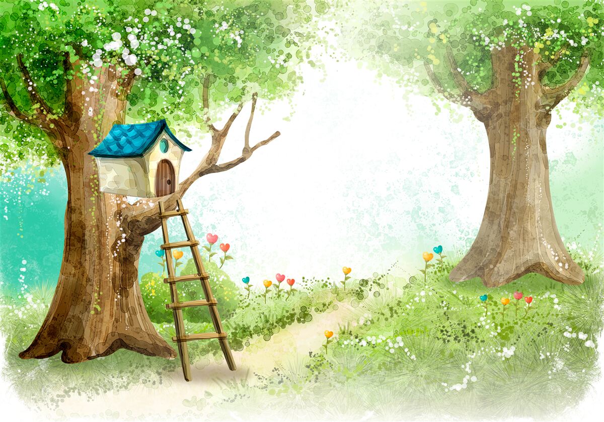 Fotobehang betoverend bos