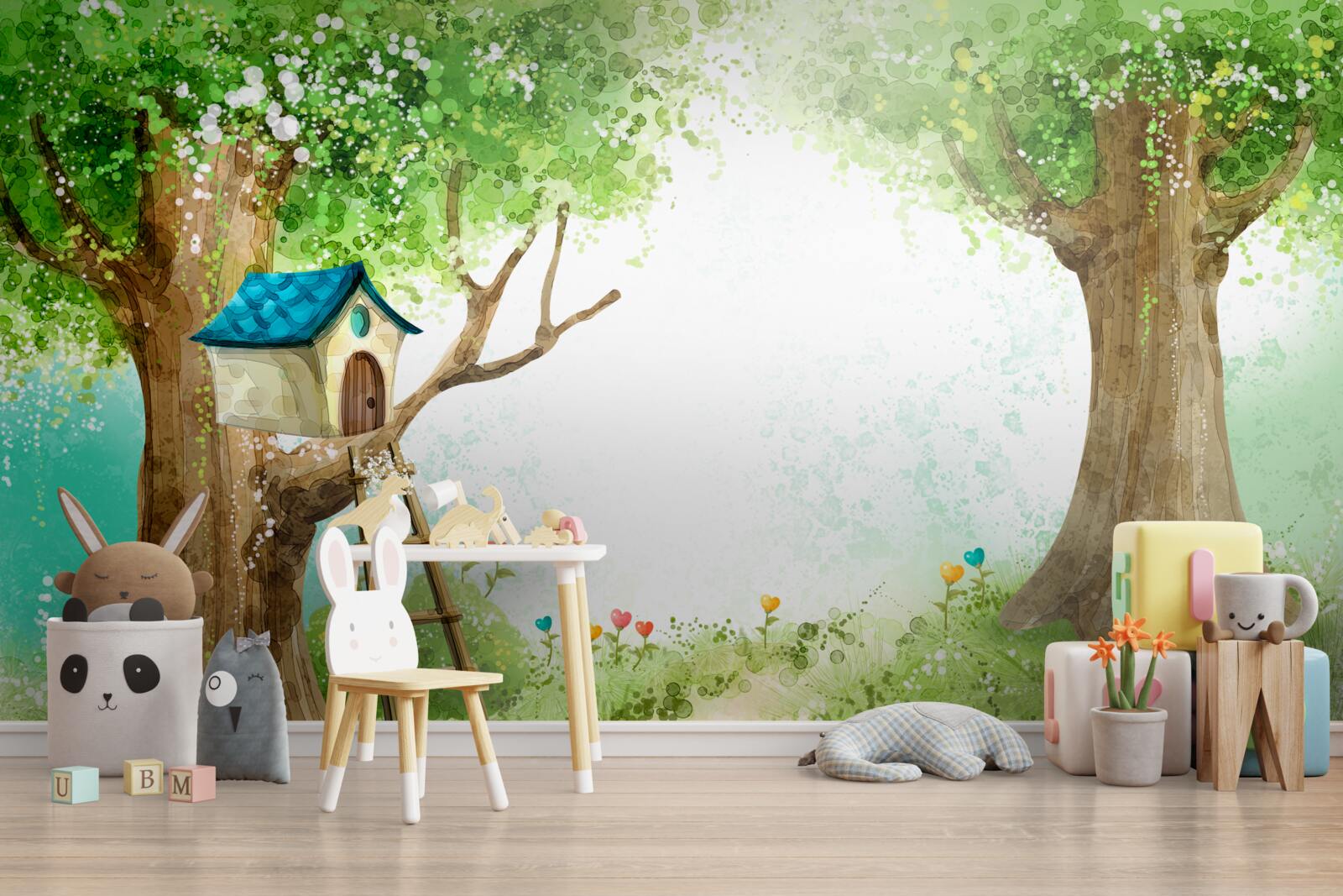 Fotobehang betoverend bos