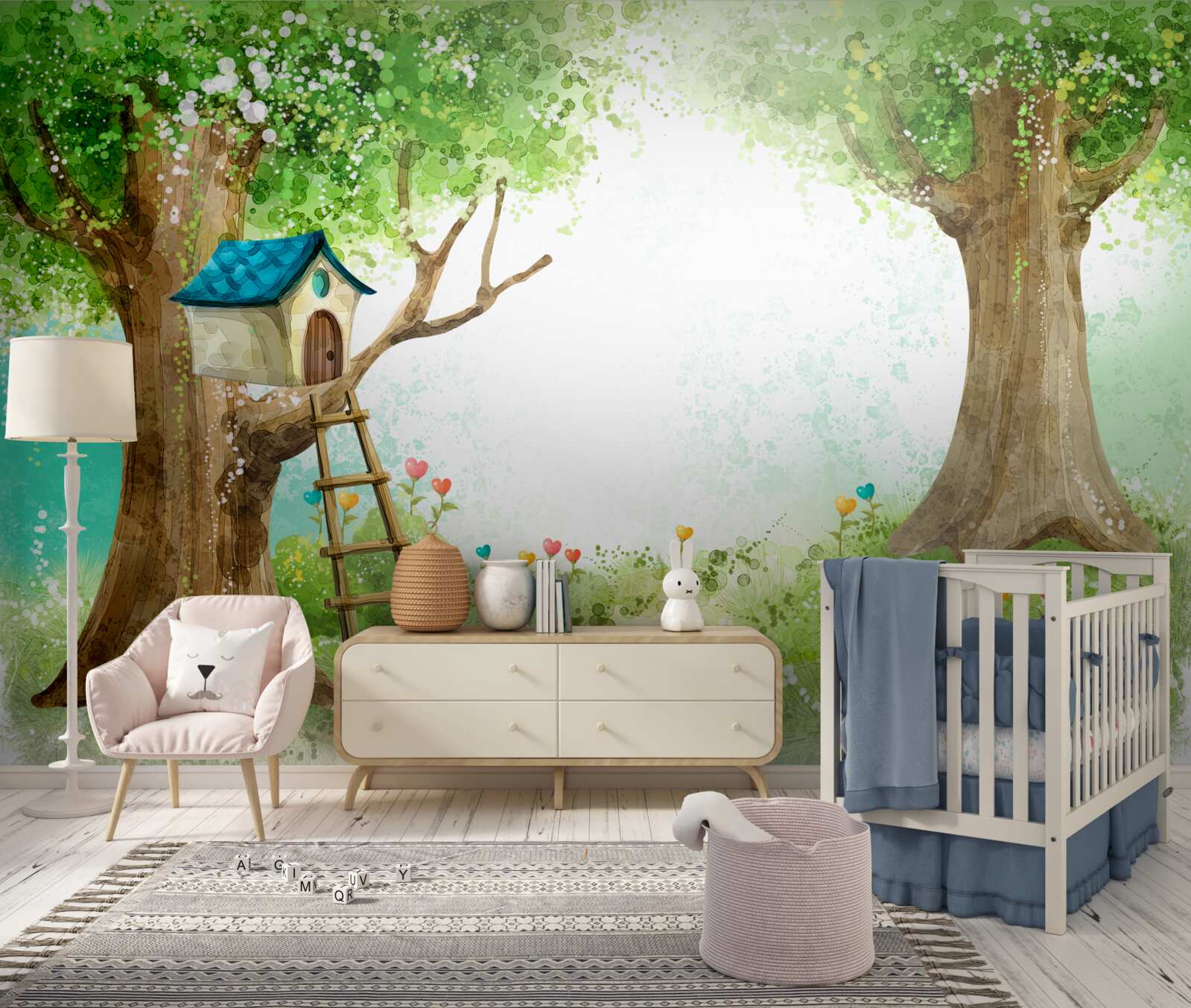 Fotobehang betoverend bos