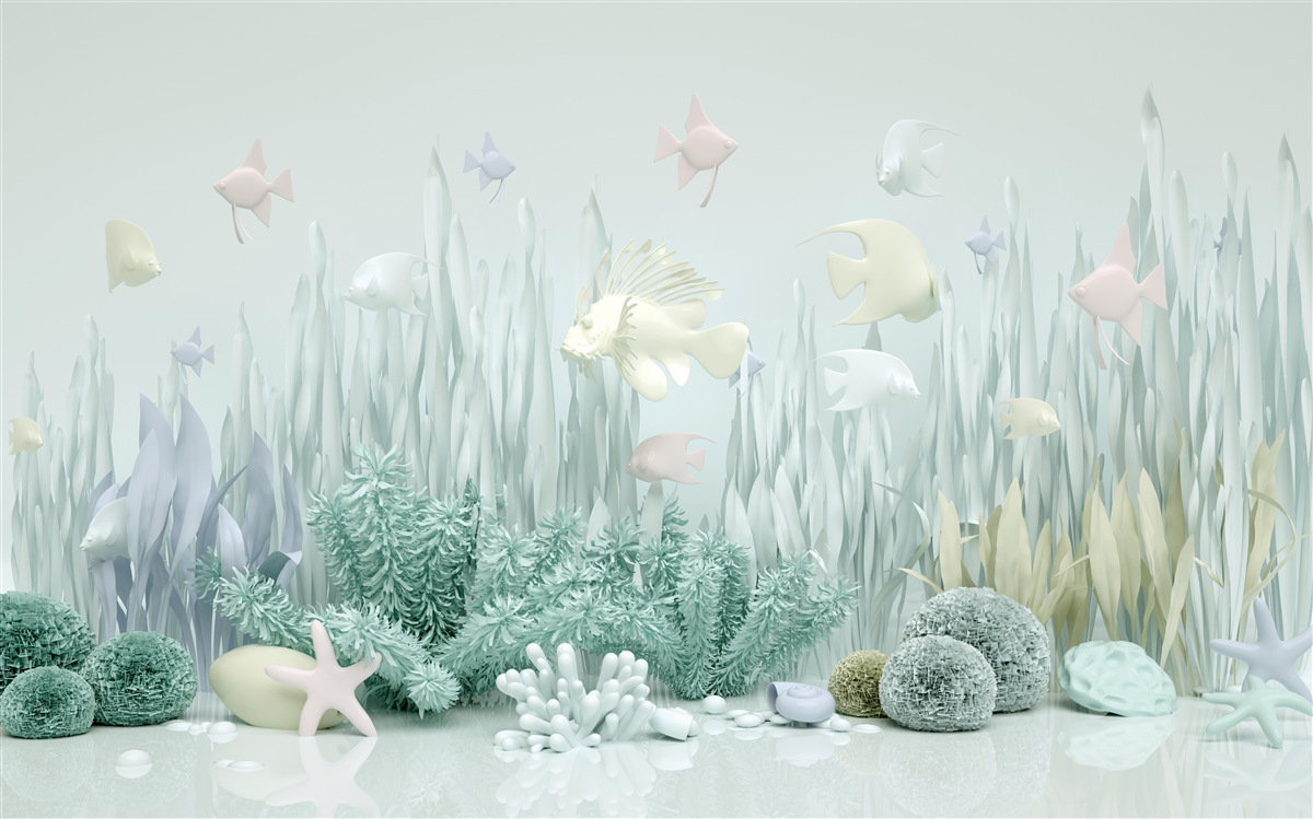 Fotobehang De wereld onder water