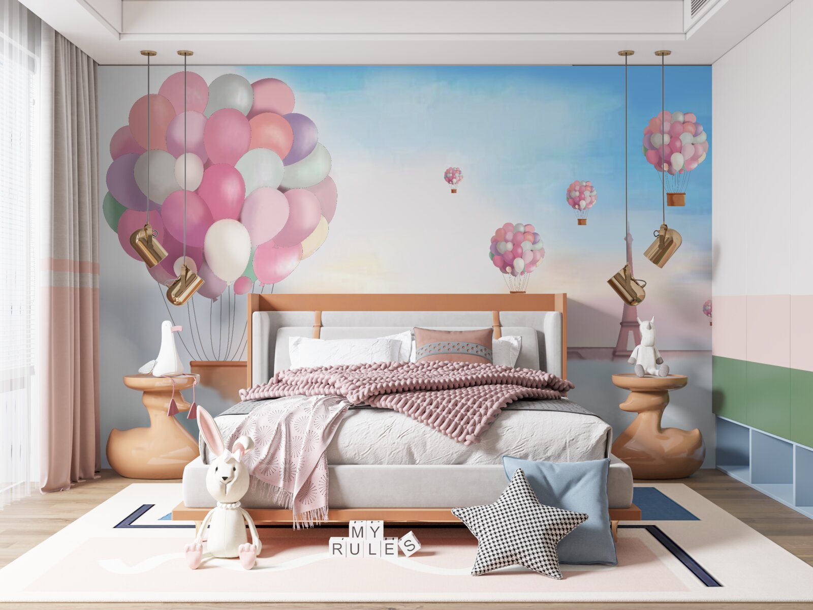 Fotobehang rozen en gang