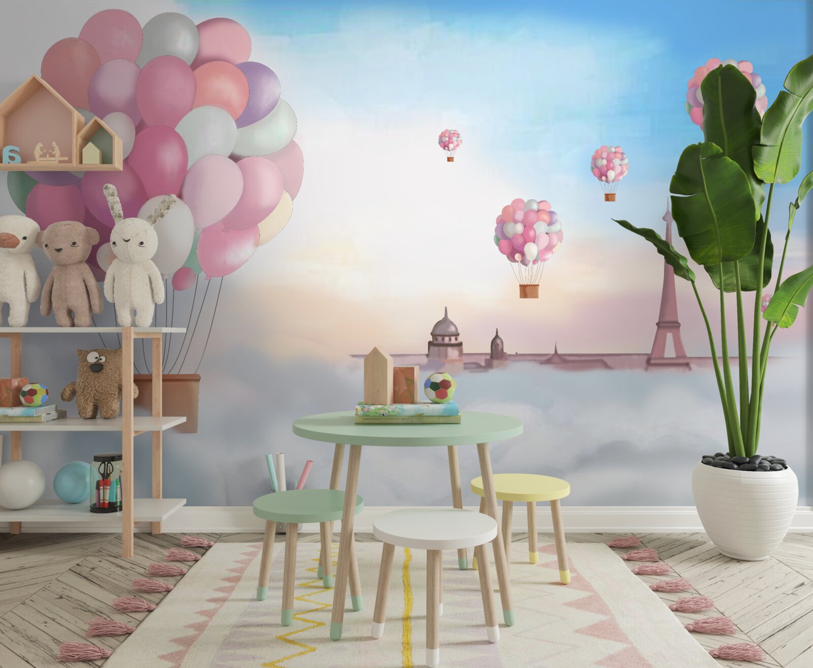 Fotobehang rozen en gang