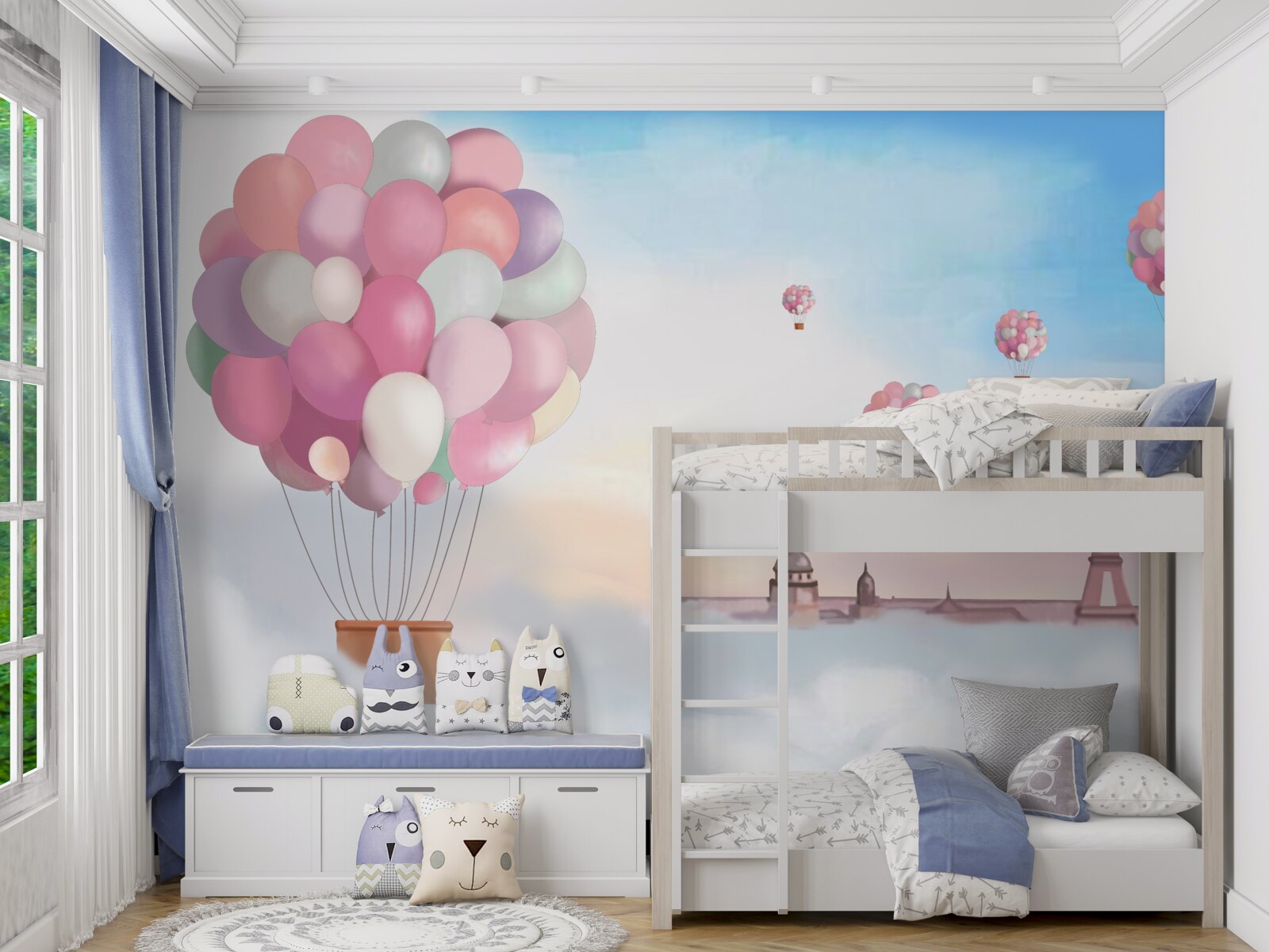 Fotobehang rozen en gang