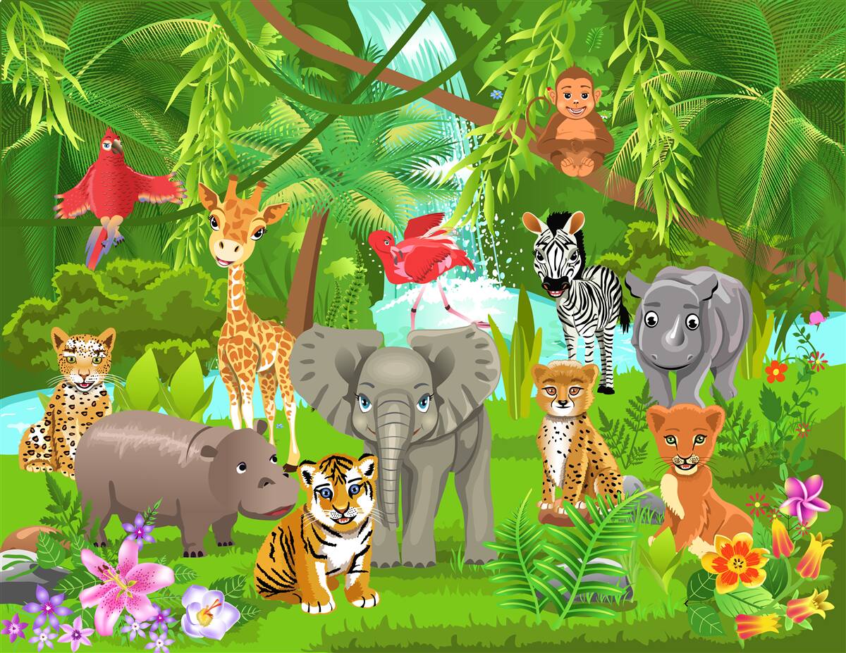 Fotobehang schepsel in de rimboe