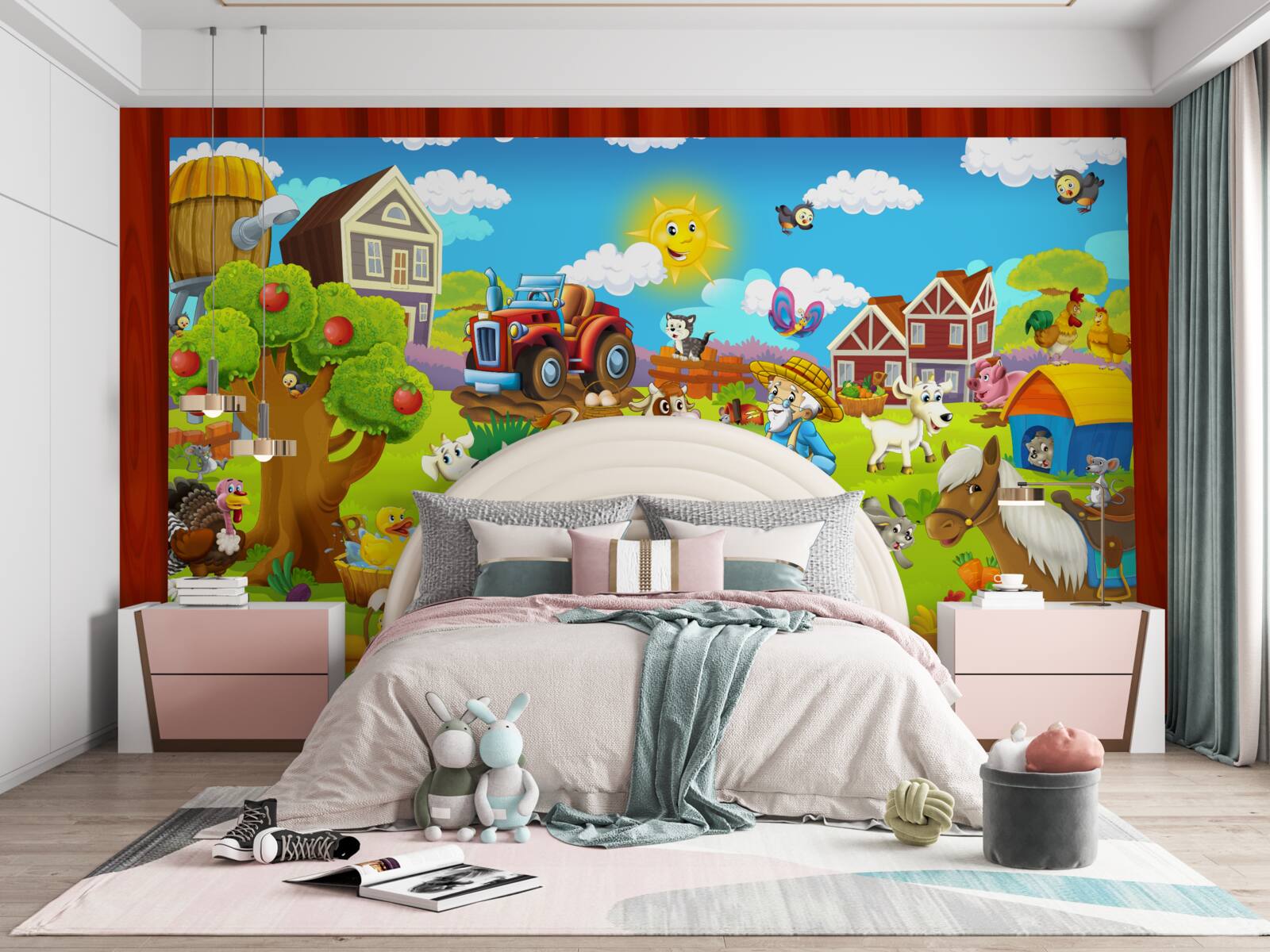 Fotobehang landbouwbedrijf