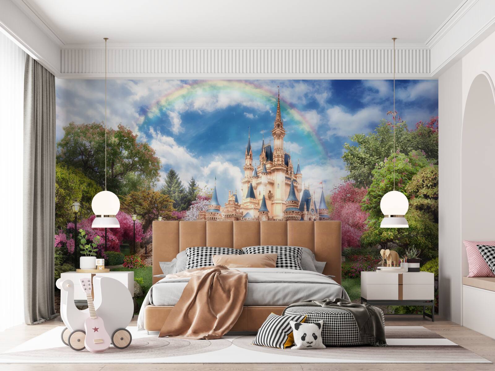 Fotobehang tuinkasteel