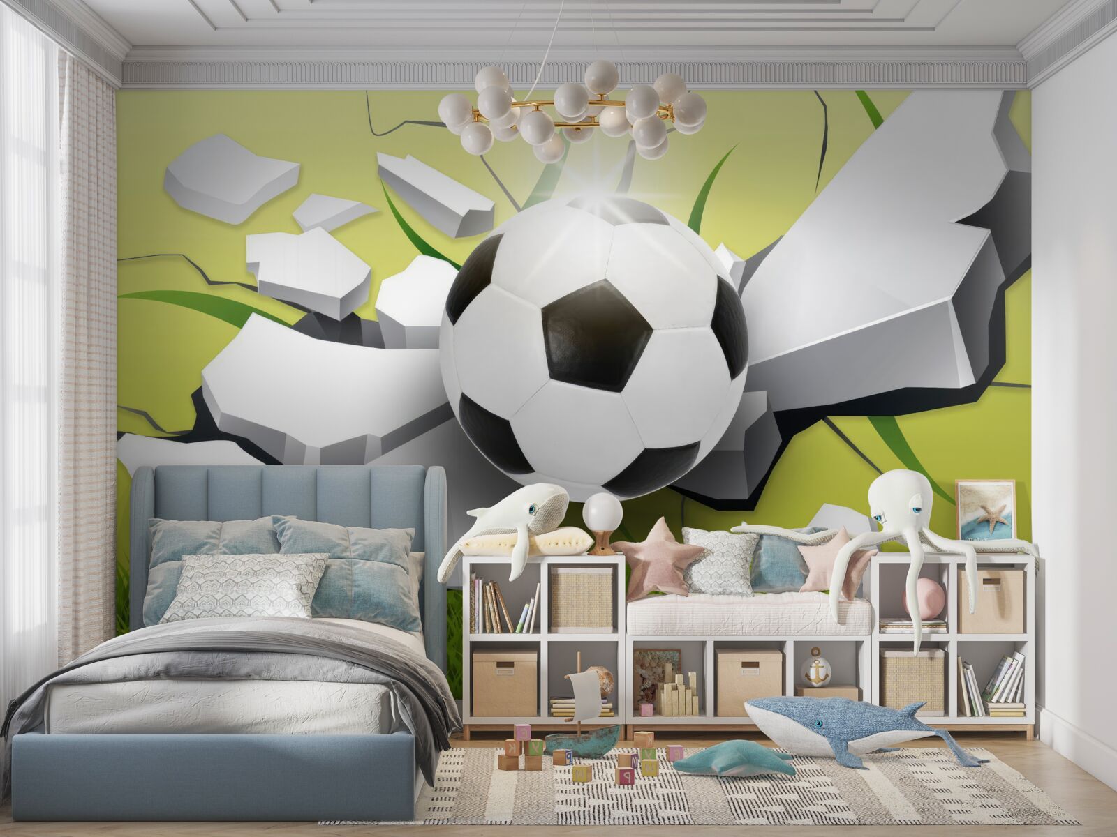 Fotobehang lucky strike op de bal