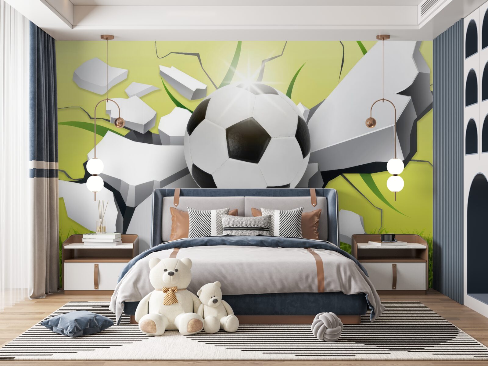 Fotobehang lucky strike op de bal