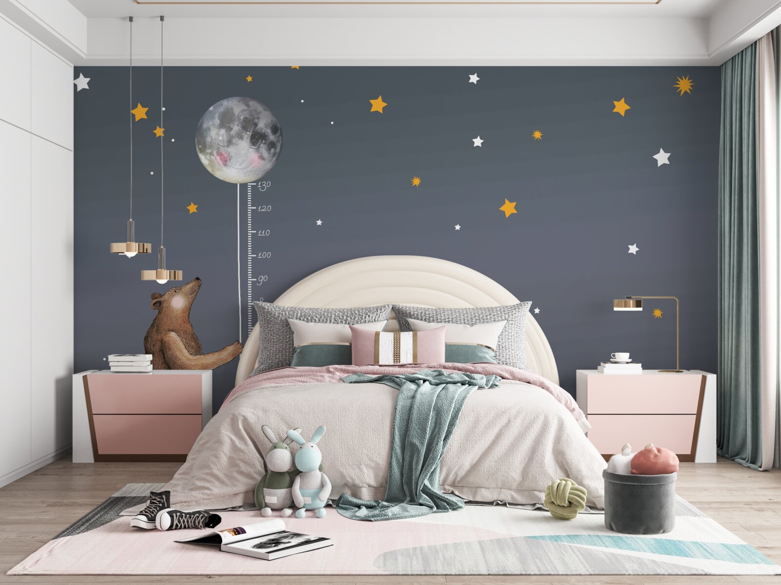 Fotobehang hemelse ruimte bezaaid met sterren