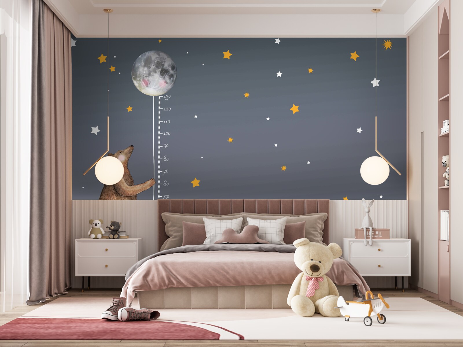 Fotobehang hemelse ruimte bezaaid met sterren