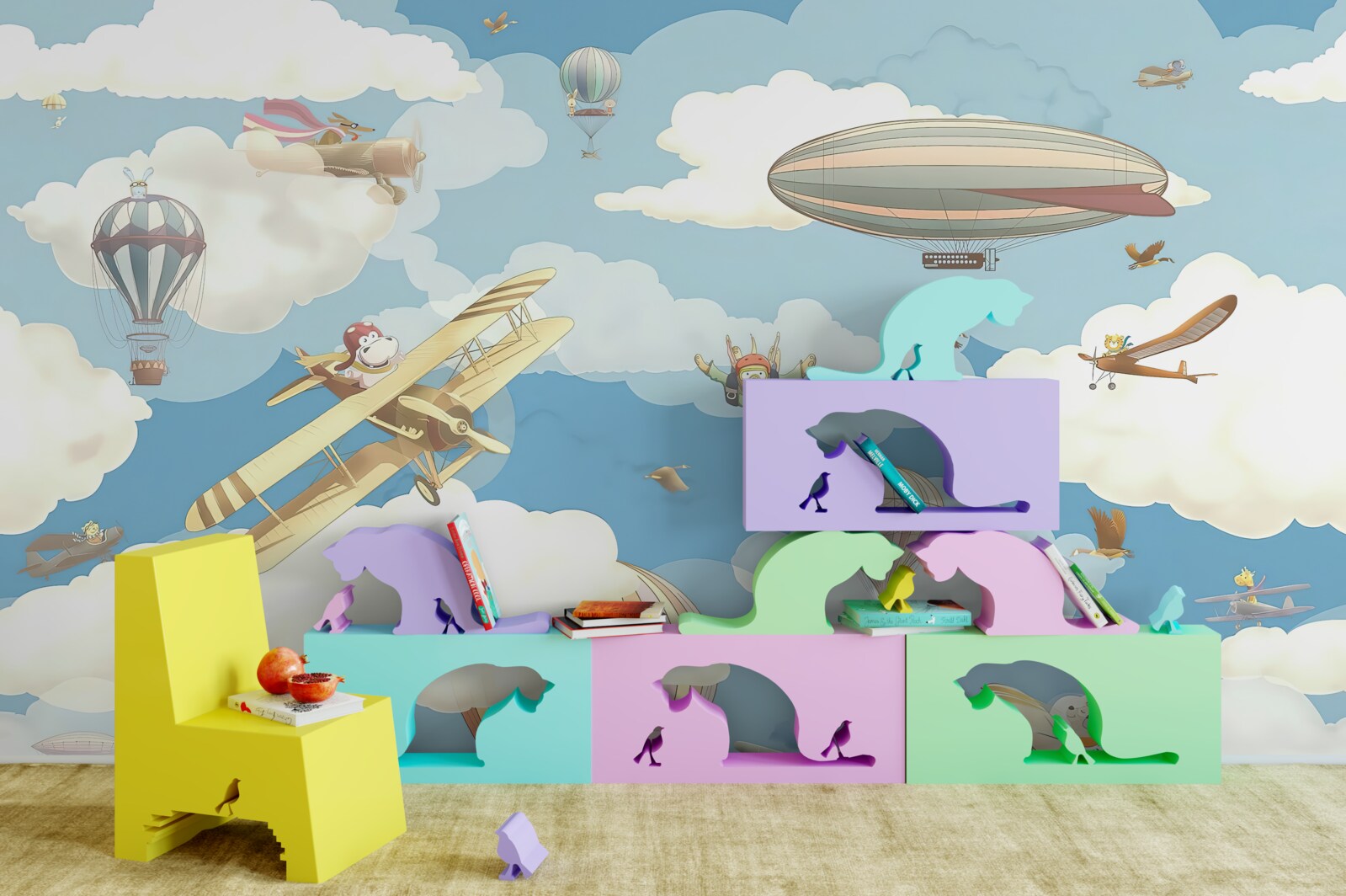 Fotobehang hal en muur