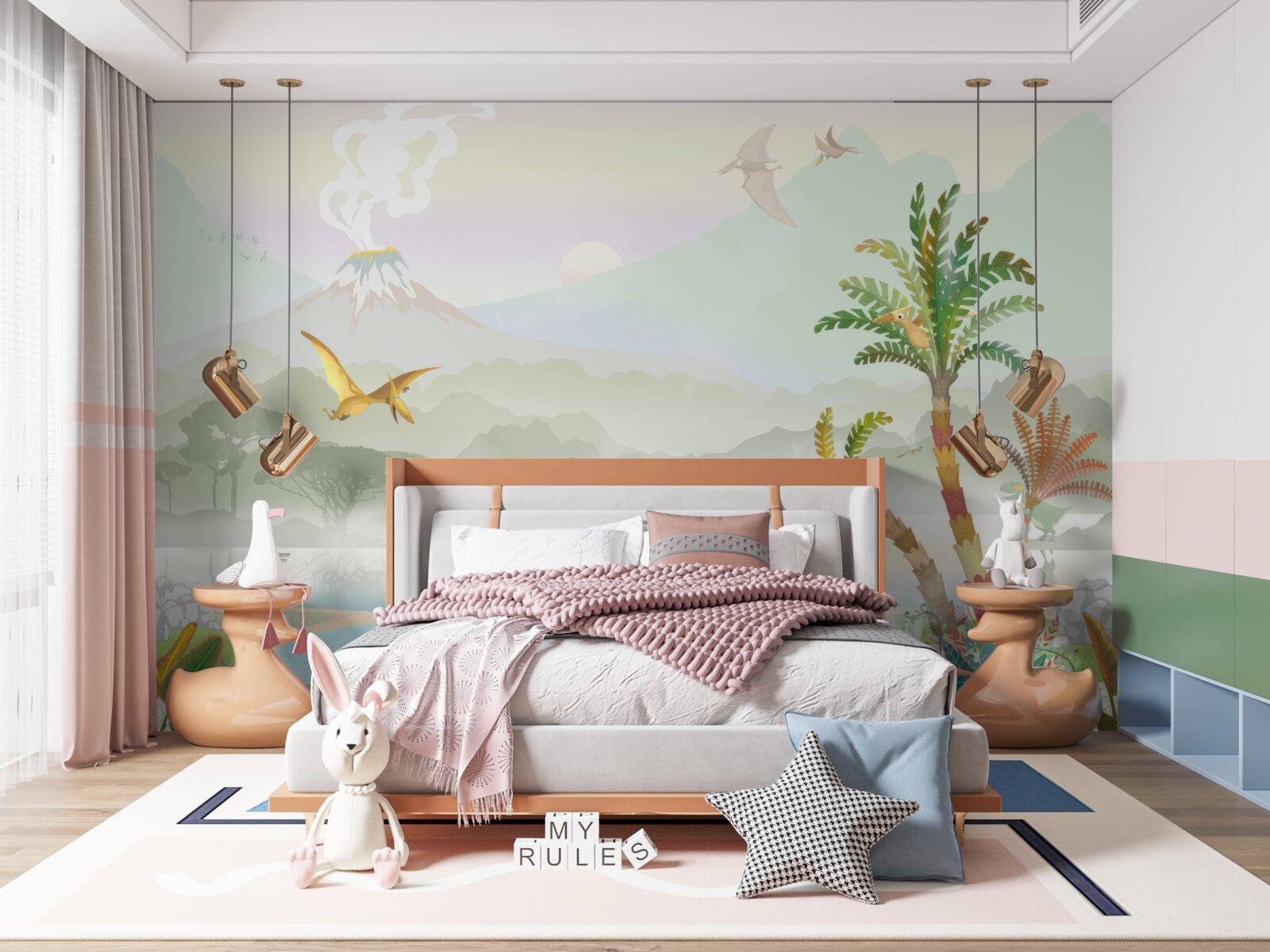 Fotobehang natuurlijke schoonheid en muur