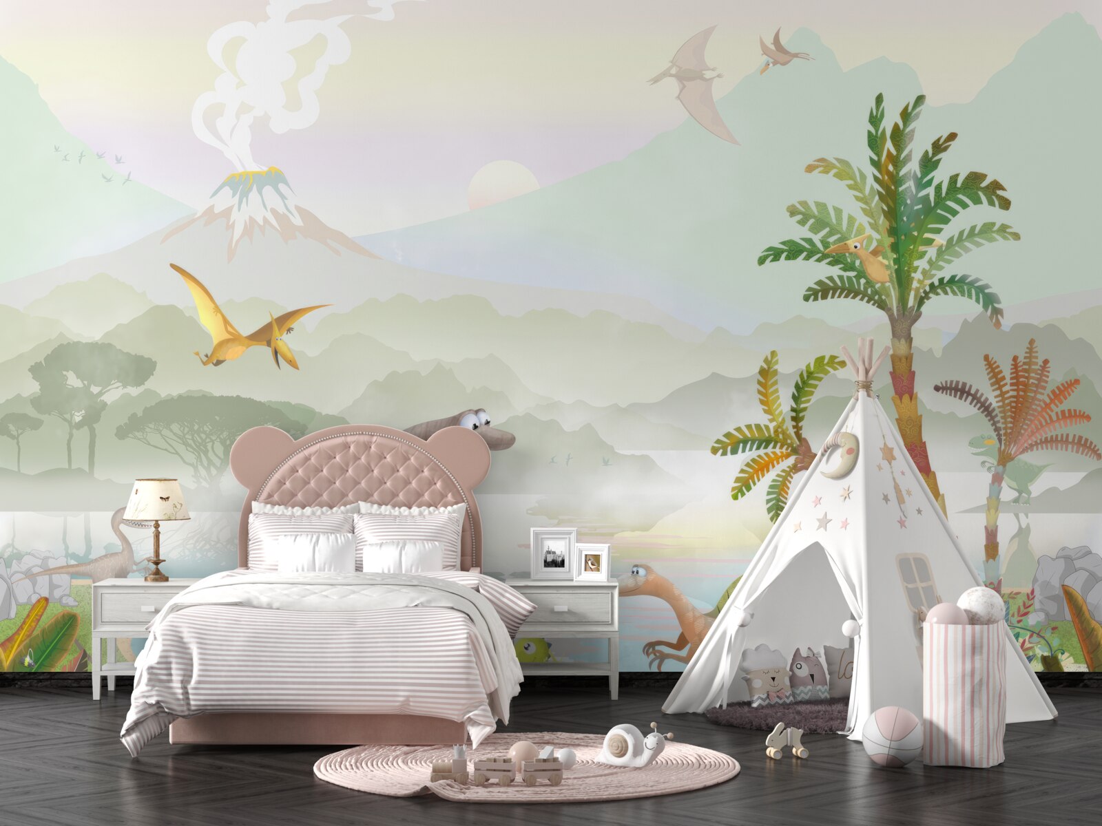 Fotobehang natuurlijke schoonheid en muur