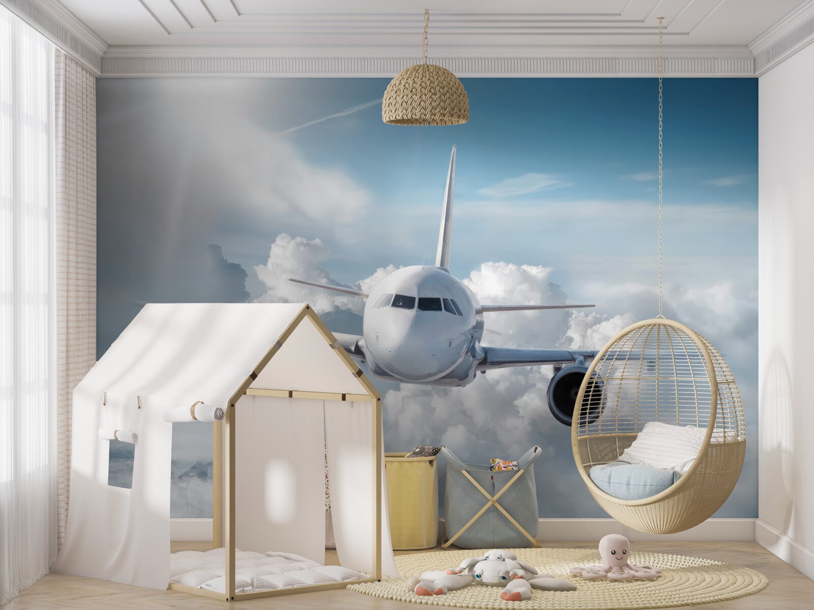 Fotobehang passagiersvliegtuigen, luchtvervoer en luchtvaarttechnologie