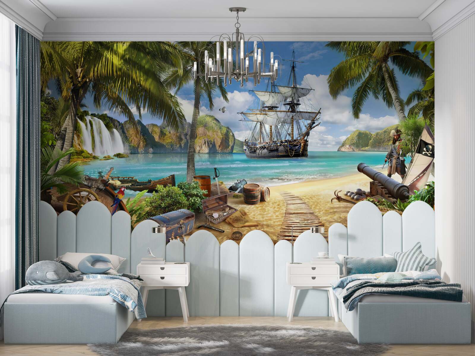 Fotobehang auto, karveel en galjoen