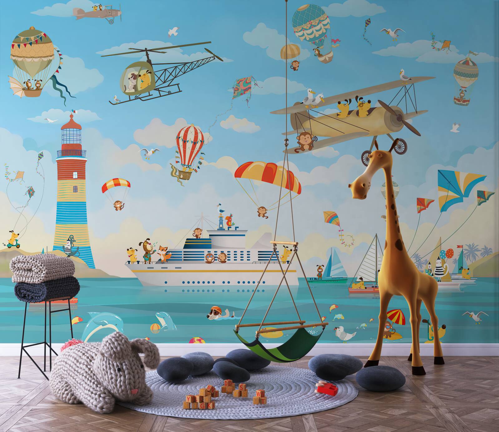 Fotobehang sticker voor de muur en de muur zelf