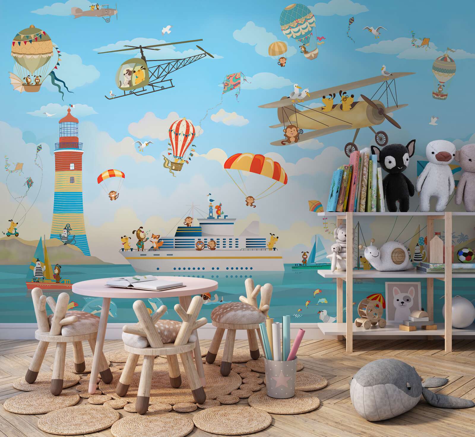 Fotobehang sticker voor de muur en de muur zelf