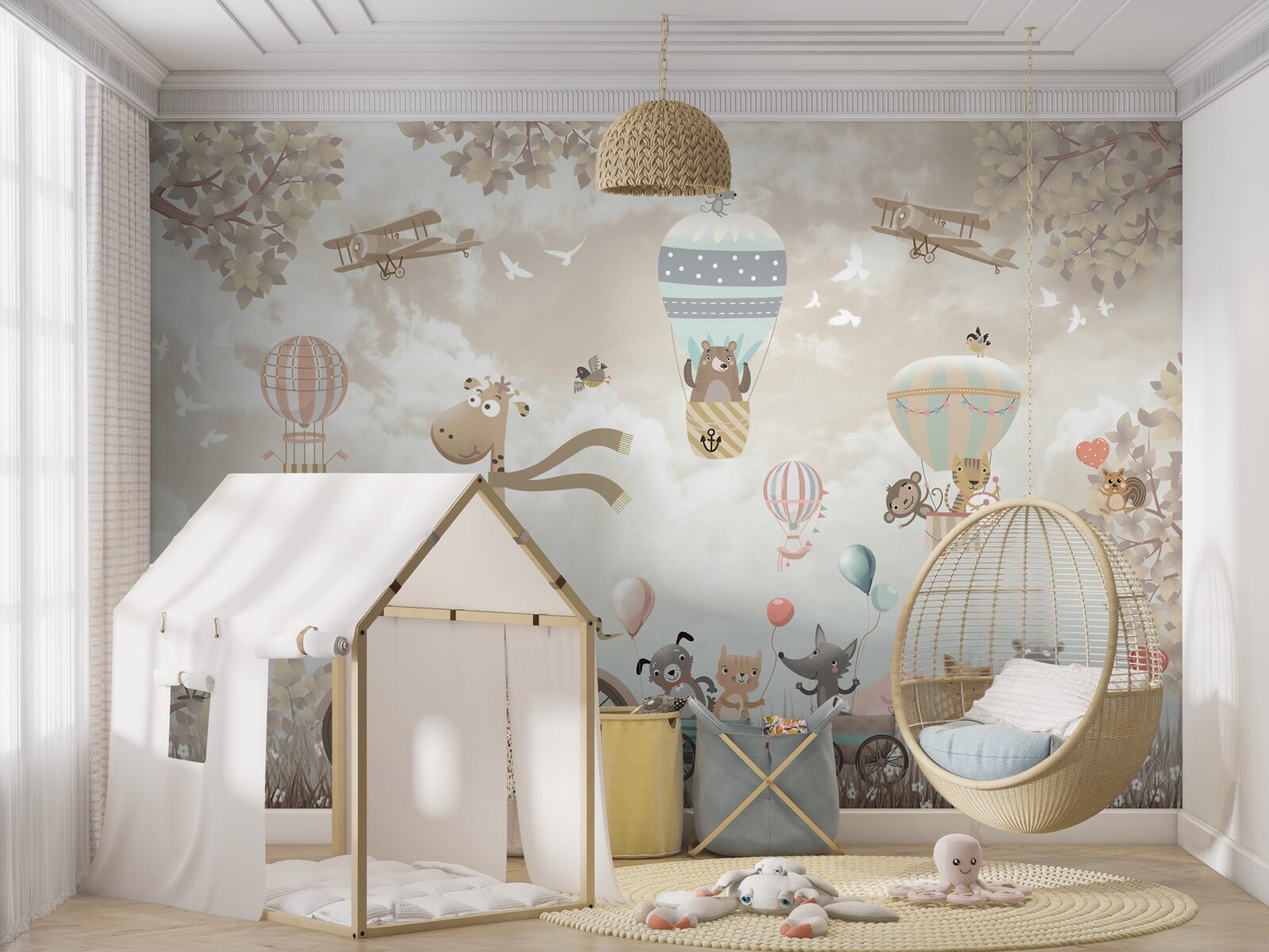 Fotobehang vrolijke dieren