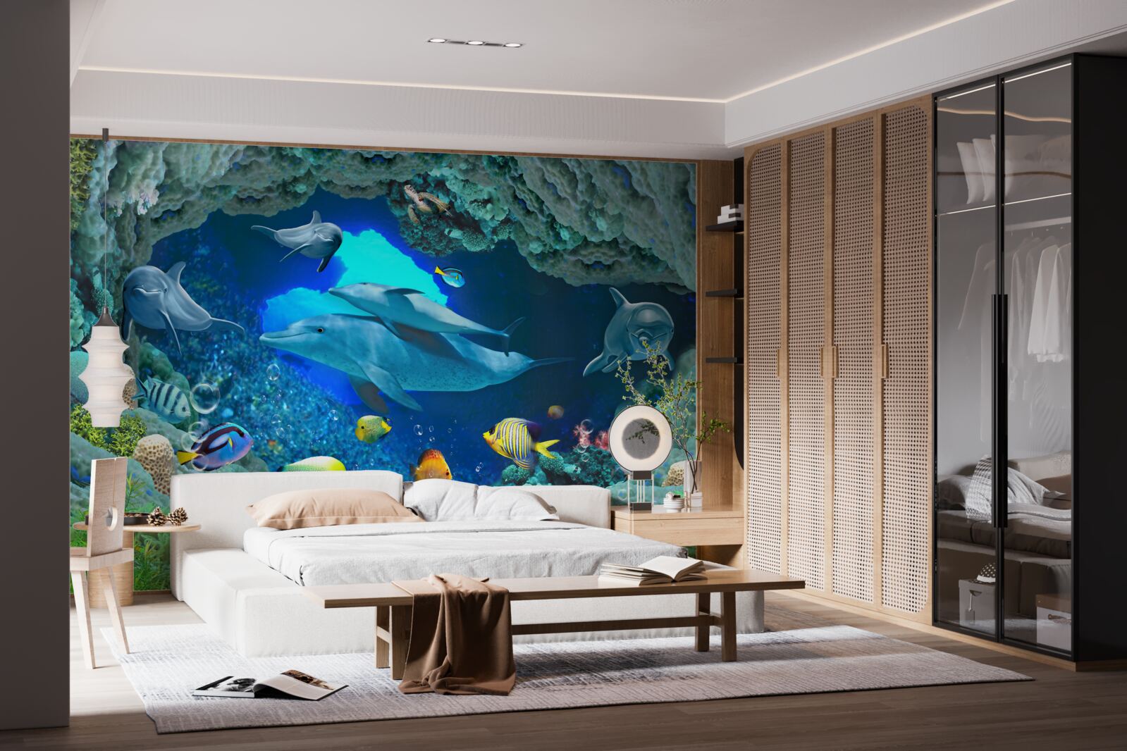 Fotobehang wand- en zoetwateraquaria