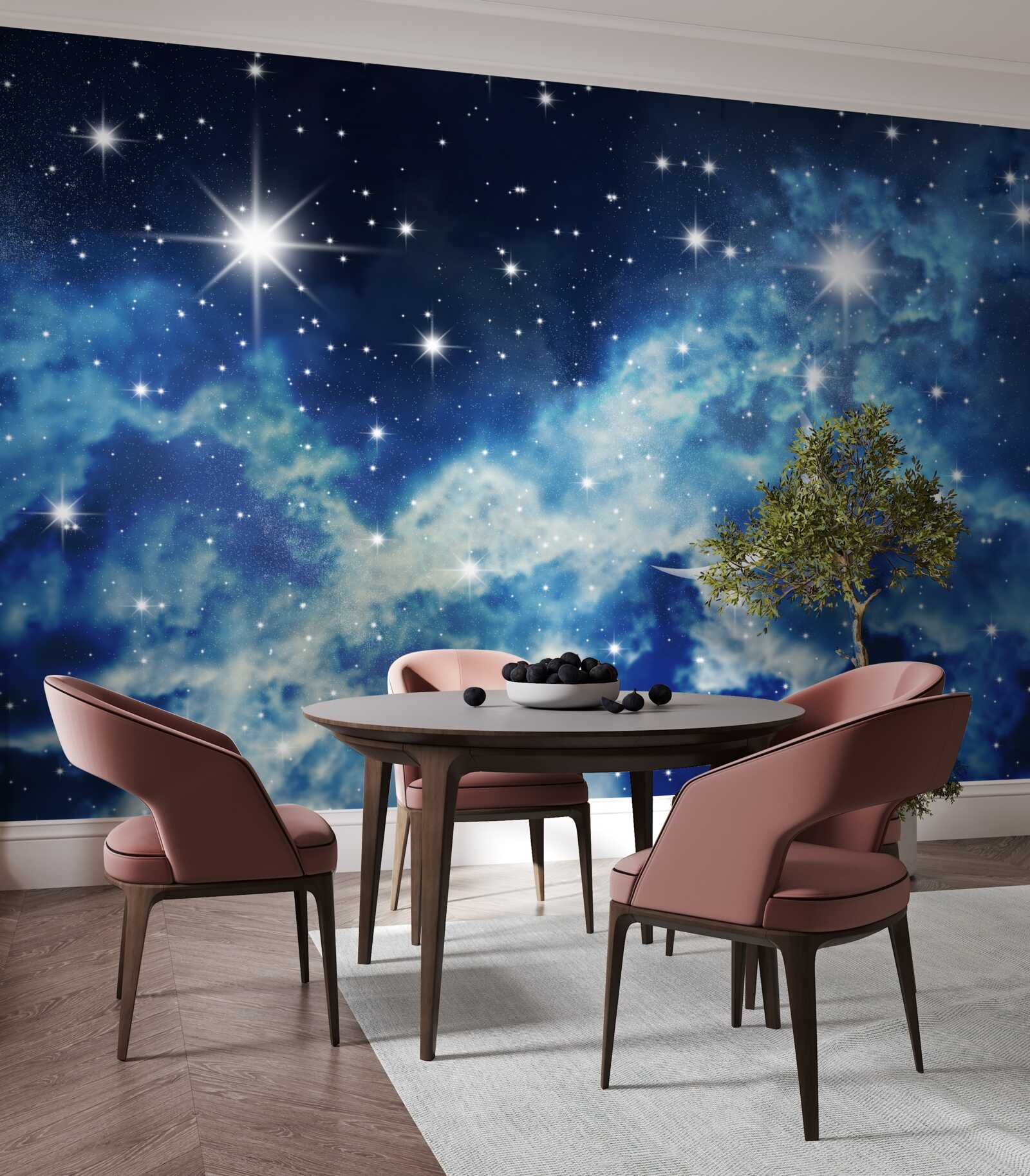 Fotobehang plafondscenario met hemel voor de slaapkamer