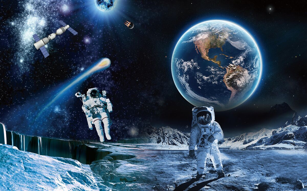 Fotobehang fresco en lucht