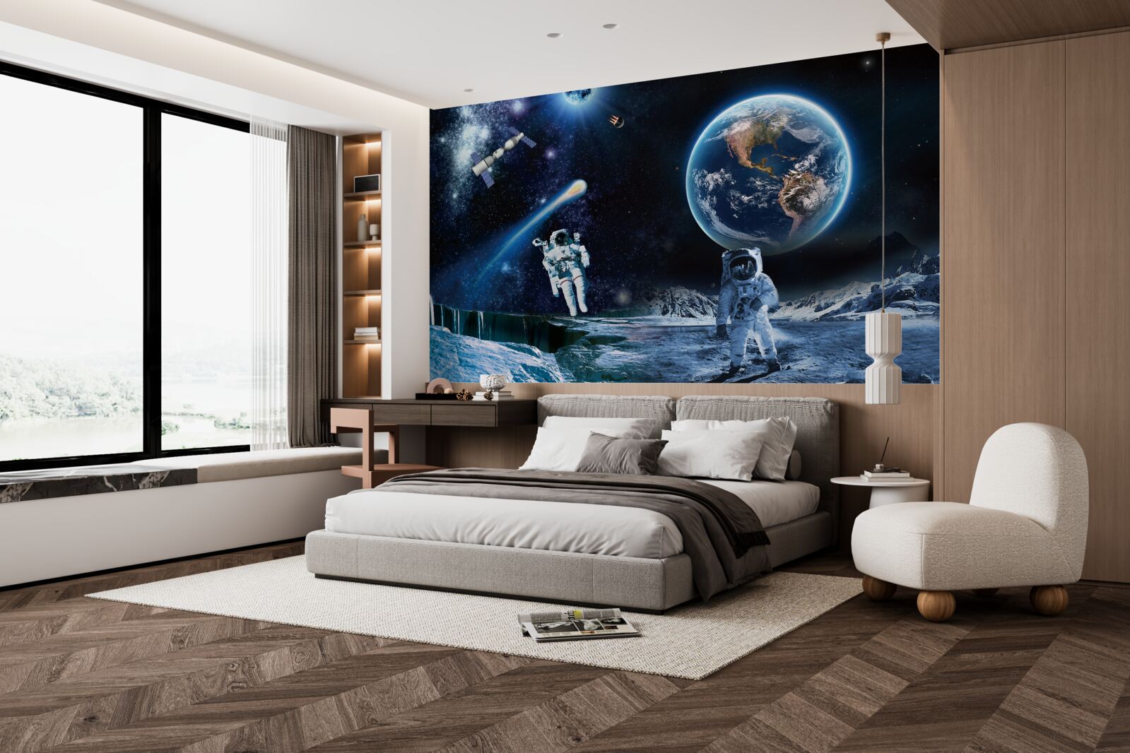 Fotobehang fresco en lucht