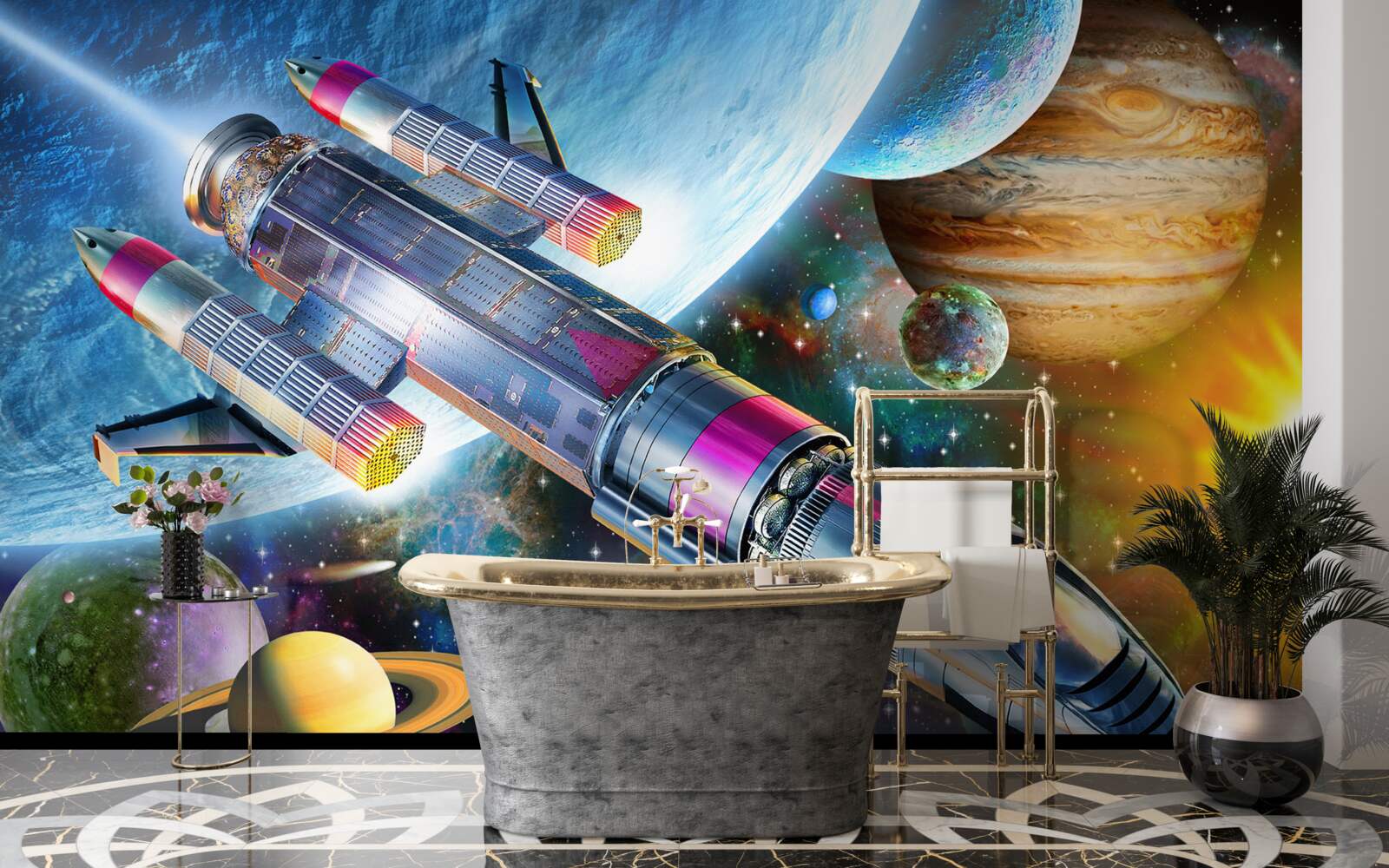 Fotobehang Ruimteomgeving, universum en satelliet