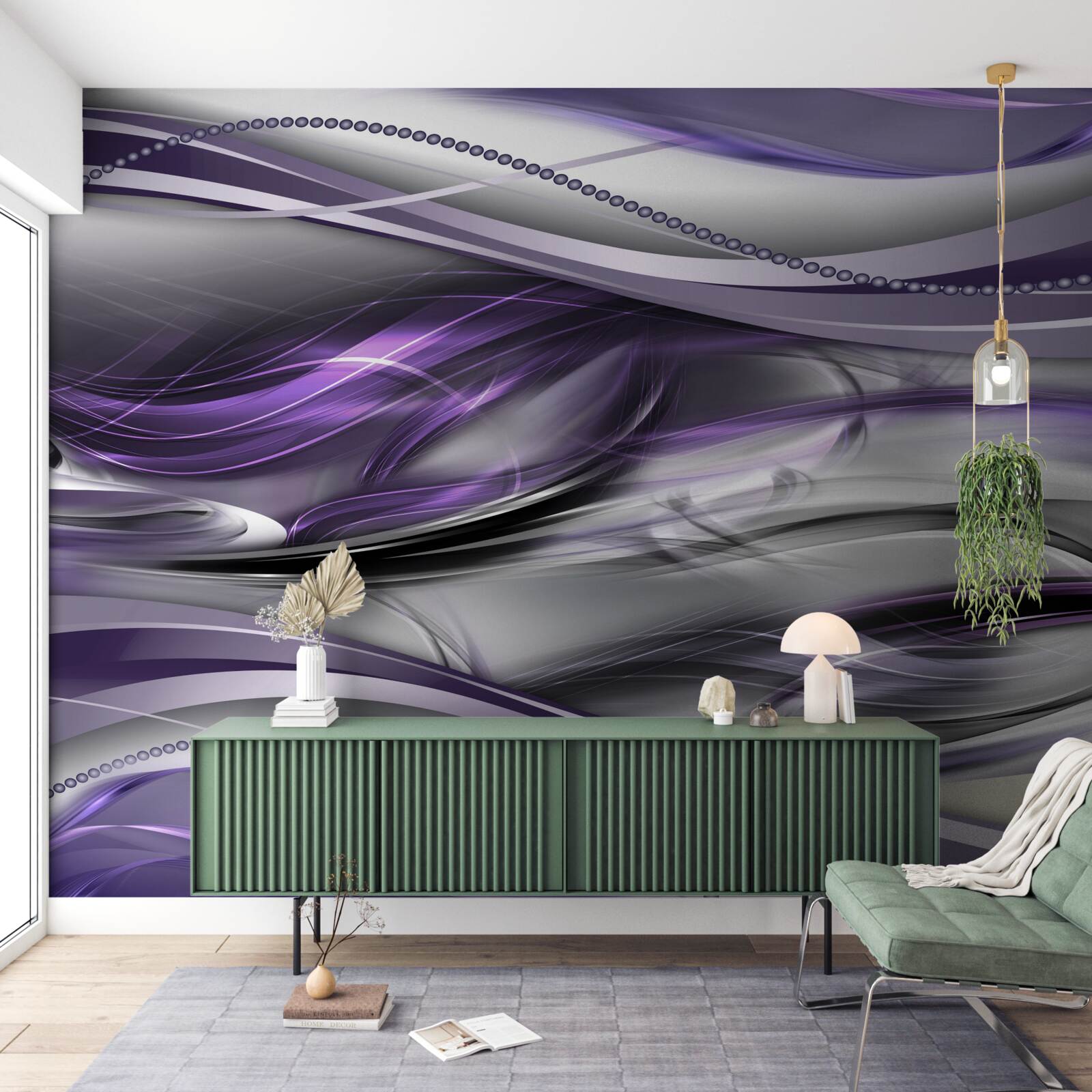 Fotobehang abstract paars beeld