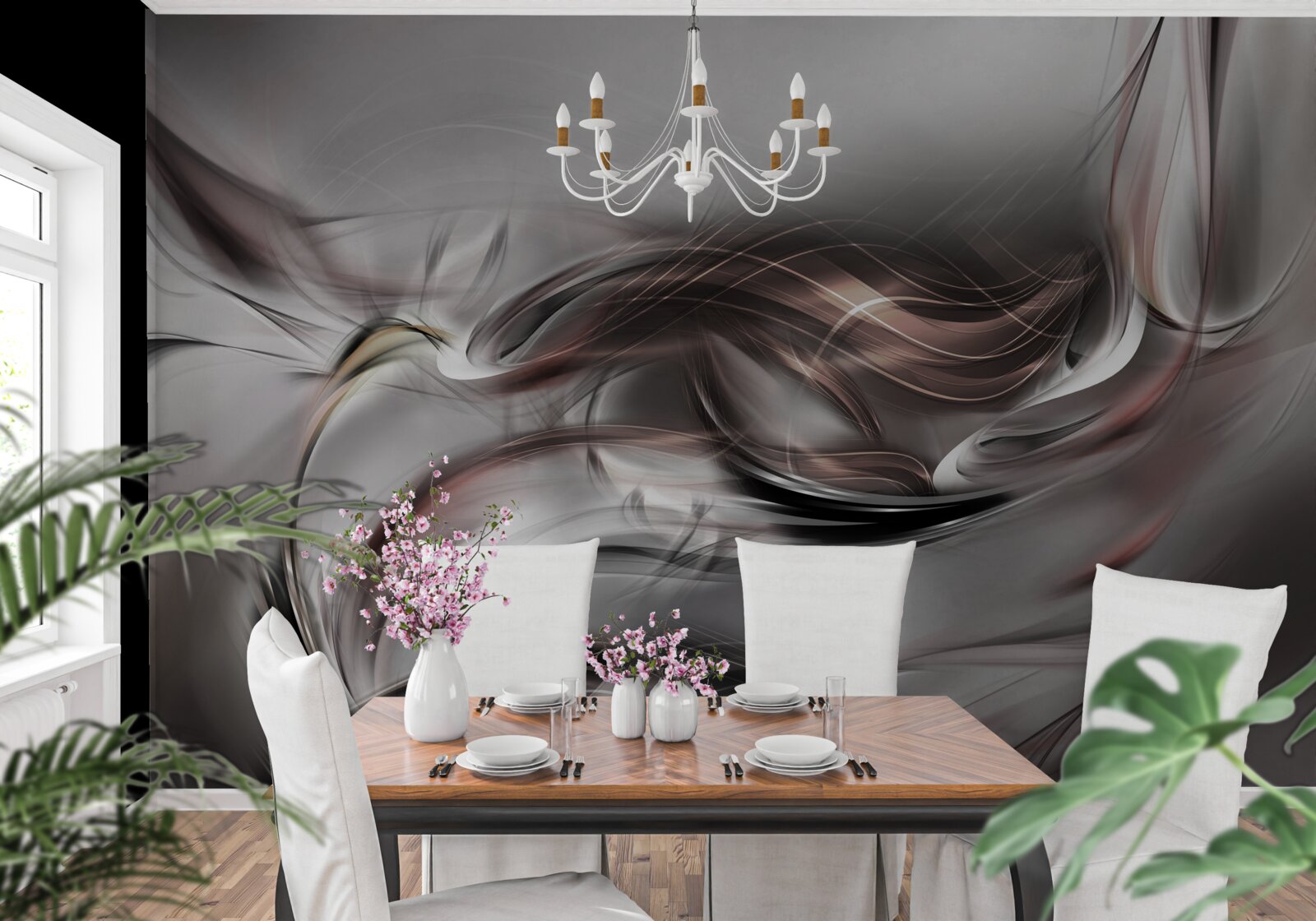 Fotobehang abstract grijs