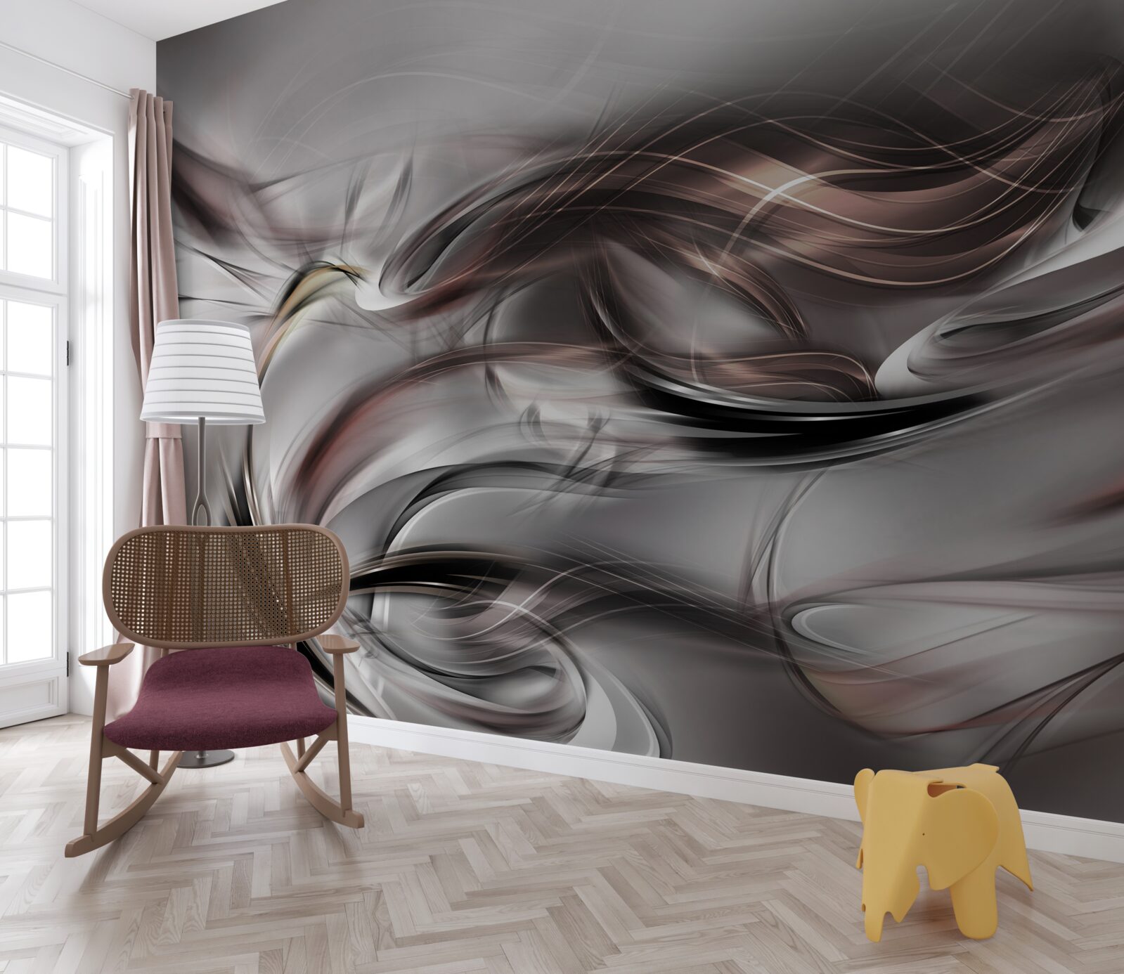 Fotobehang abstract grijs