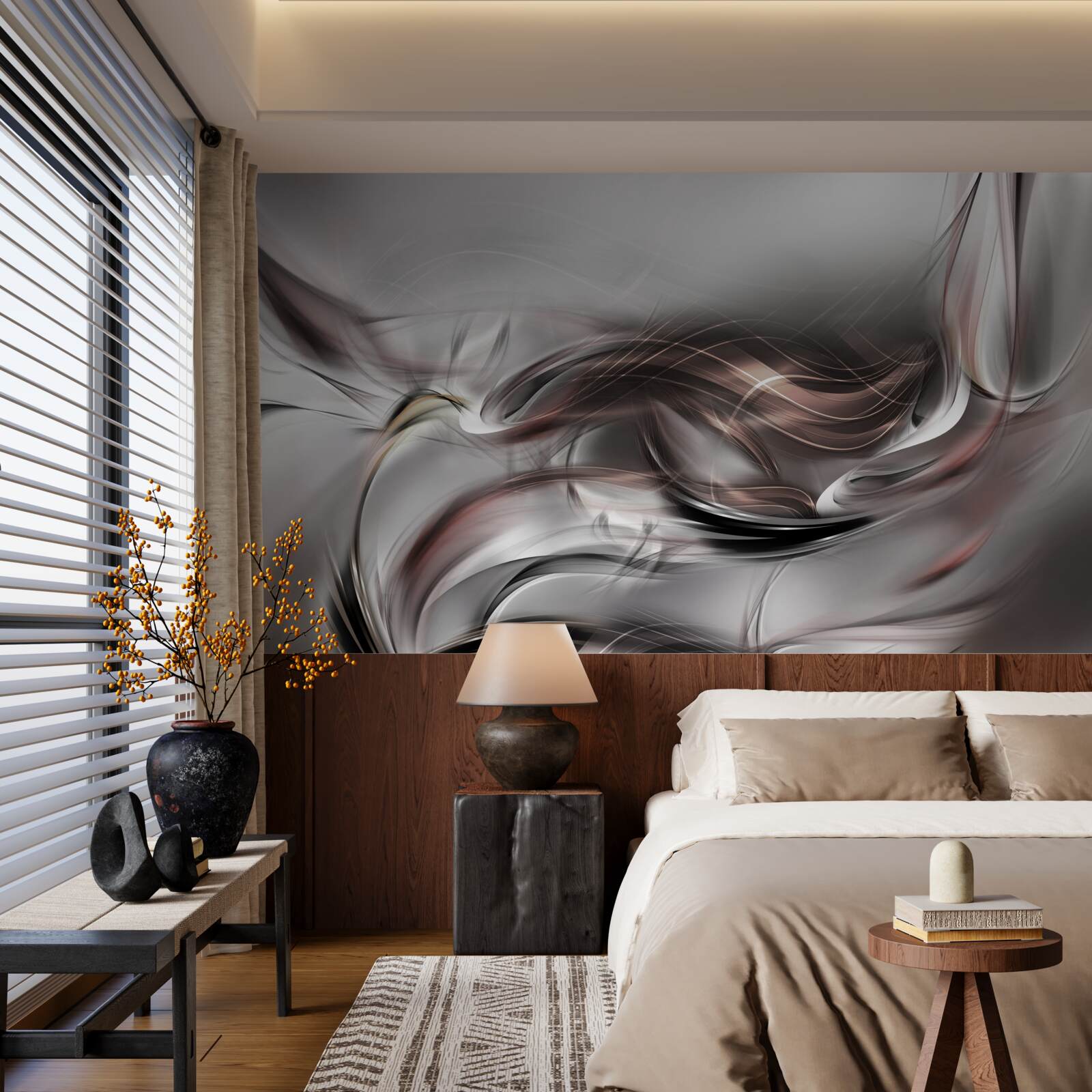 Fotobehang abstract grijs