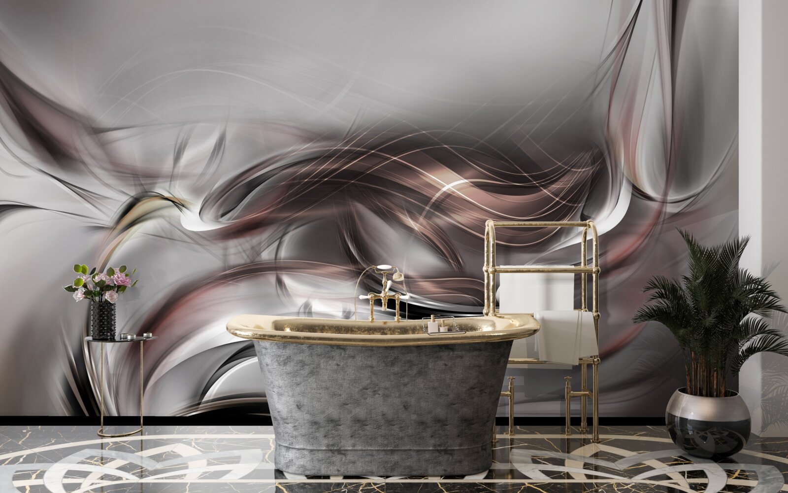 Fotobehang abstract grijs