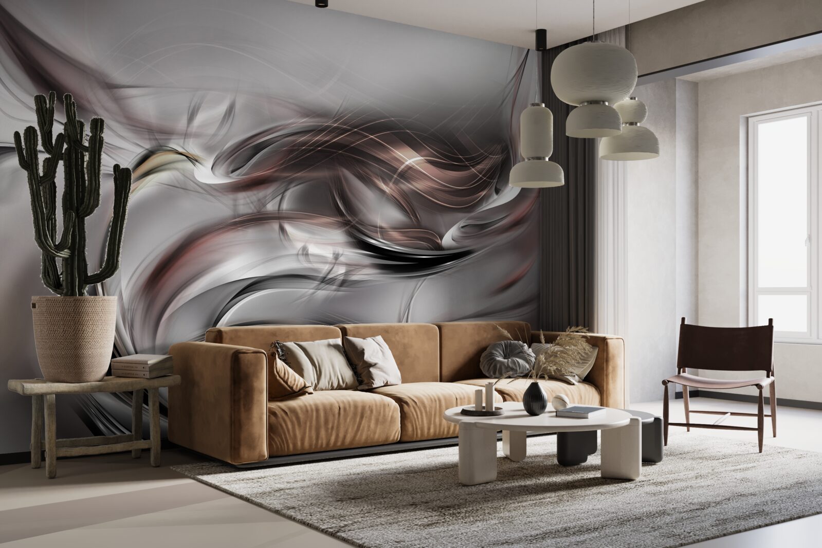 Fotobehang abstract grijs