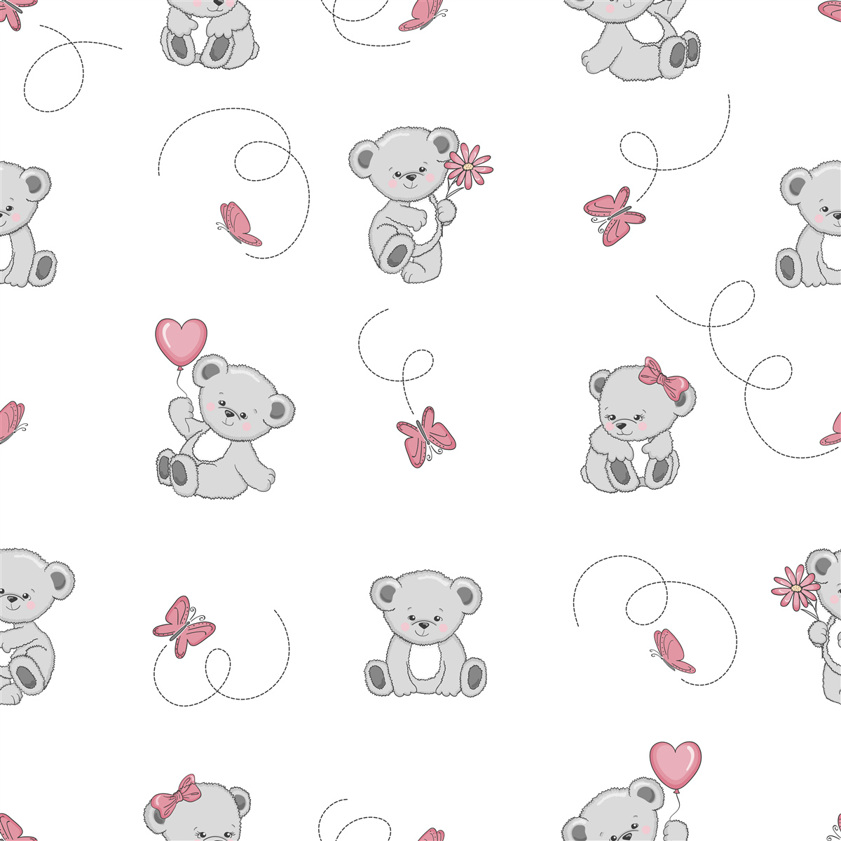 Fotobehang schattige grijze beren