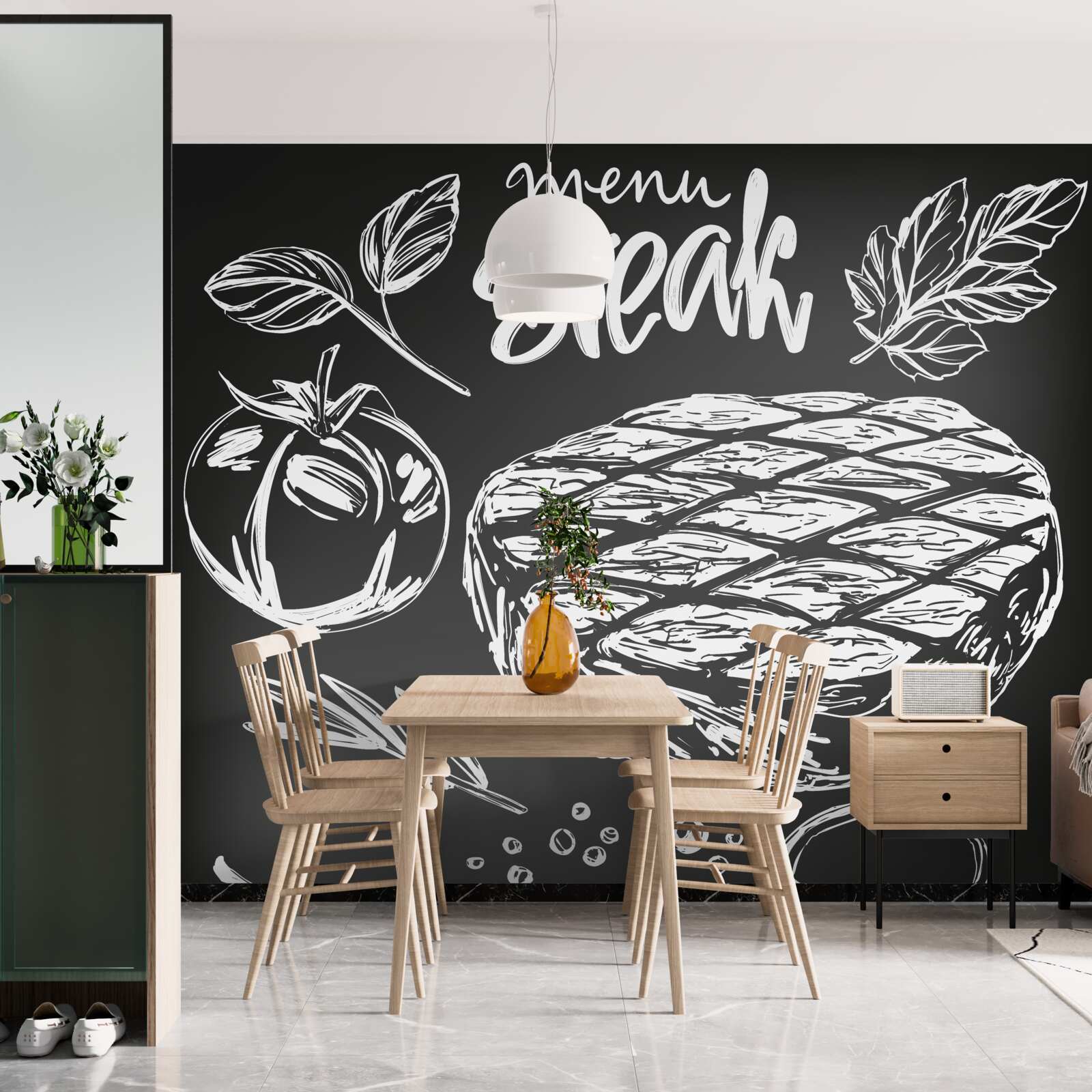 Fotobehang gekruide steak