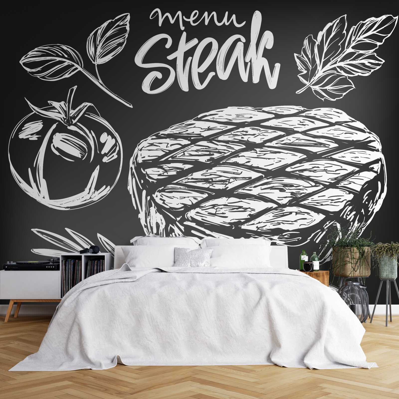 Fotobehang gekruide steak