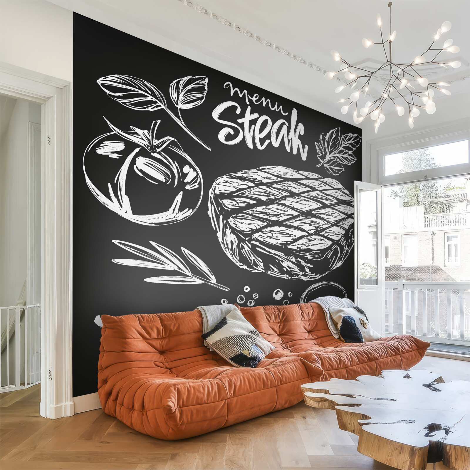 Fotobehang gekruide steak