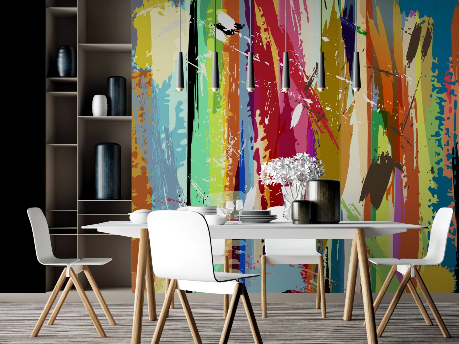 Fotobehang rijke kleuren verticaal