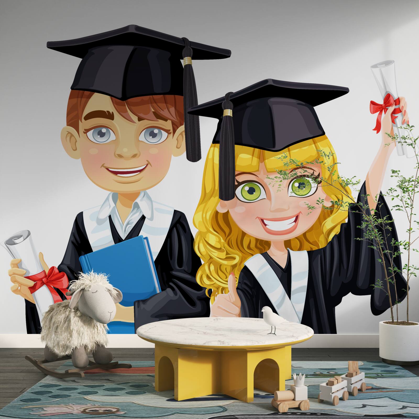 Fotobehang alumni-studenten