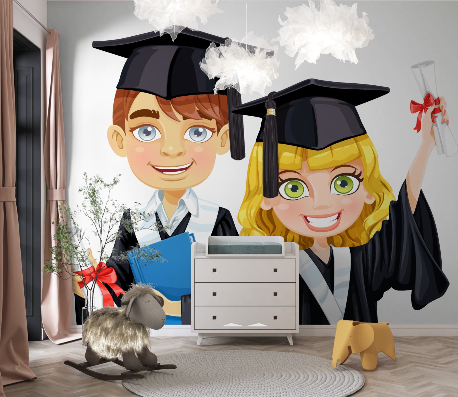 Fotobehang alumni-studenten