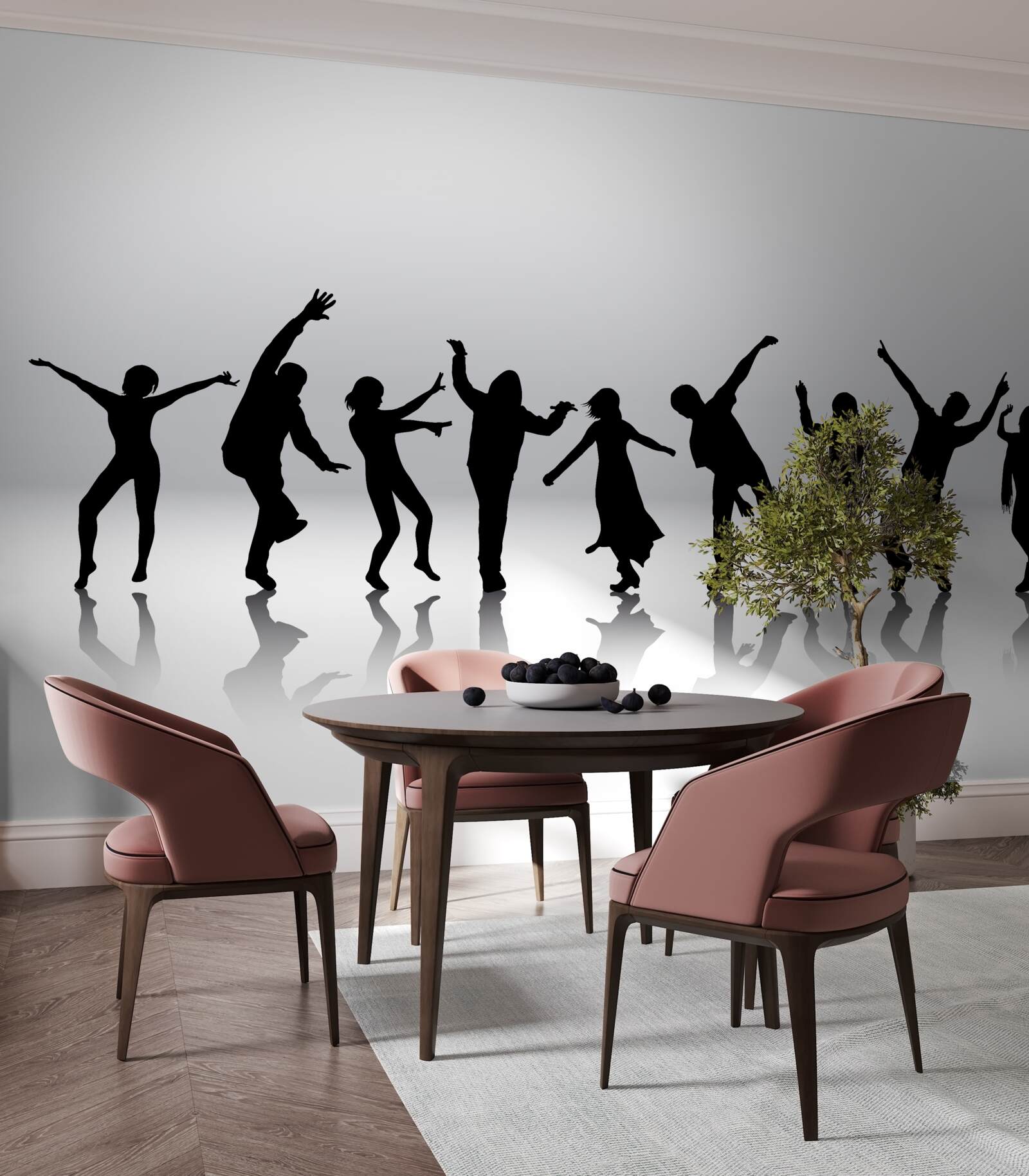 Fotobehang beweging van mensen