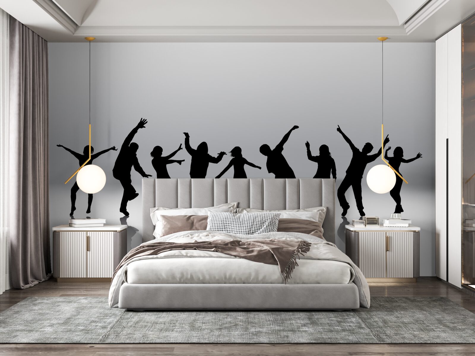 Fotobehang beweging van mensen